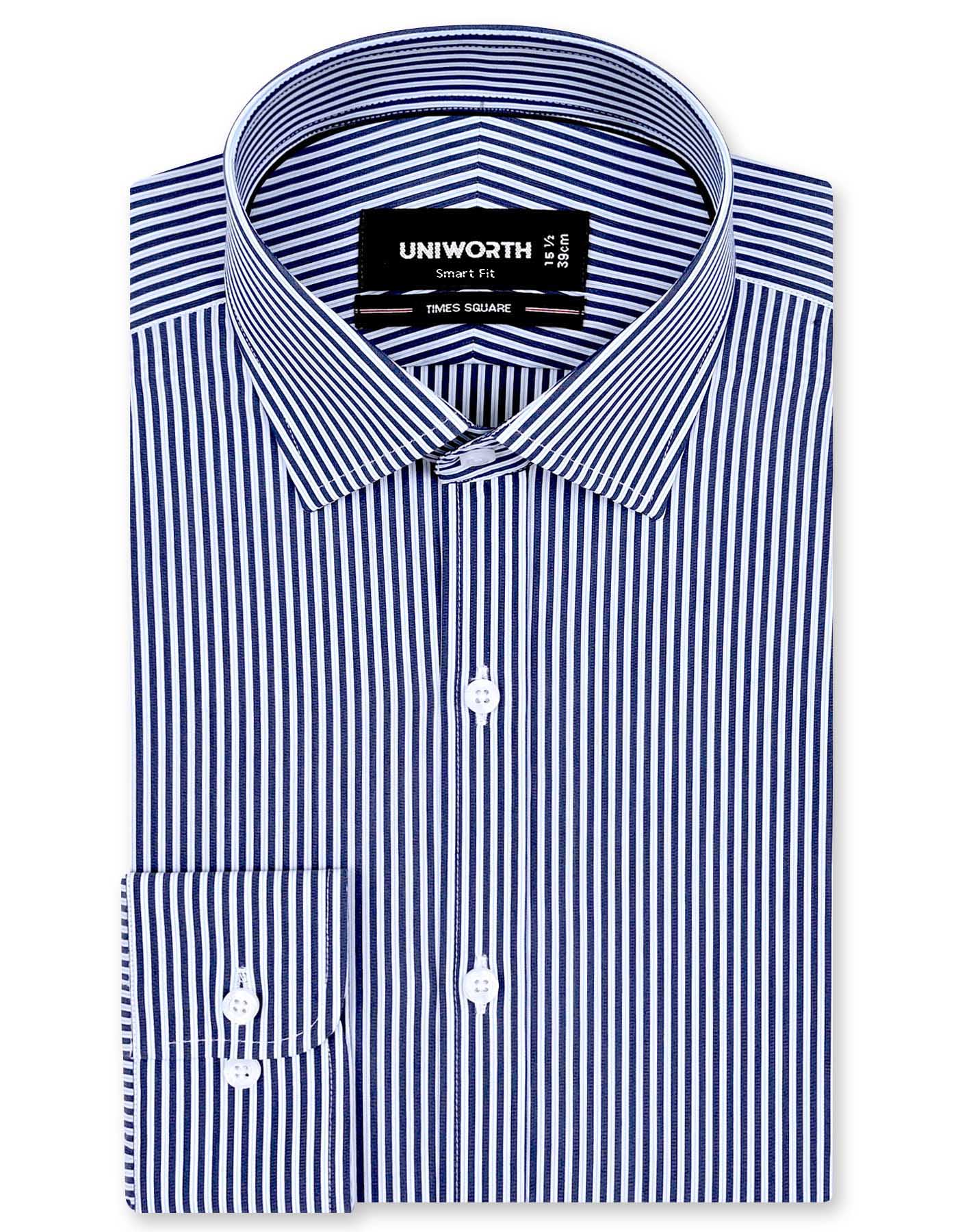 Navy Stripe Tailored Smart Fit Shirt