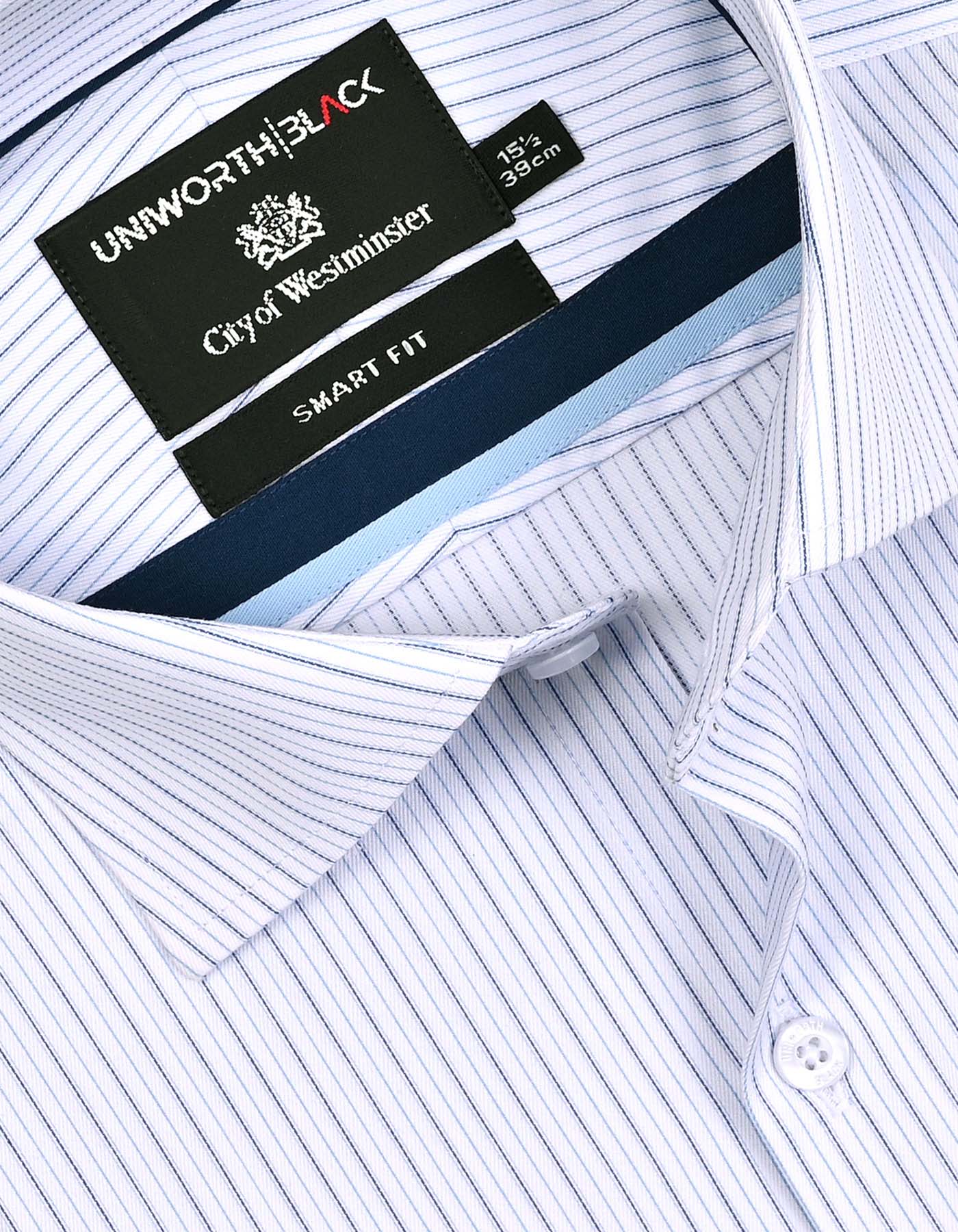 Navy Stripe Tailored Smart Fit Shirt - Image 2