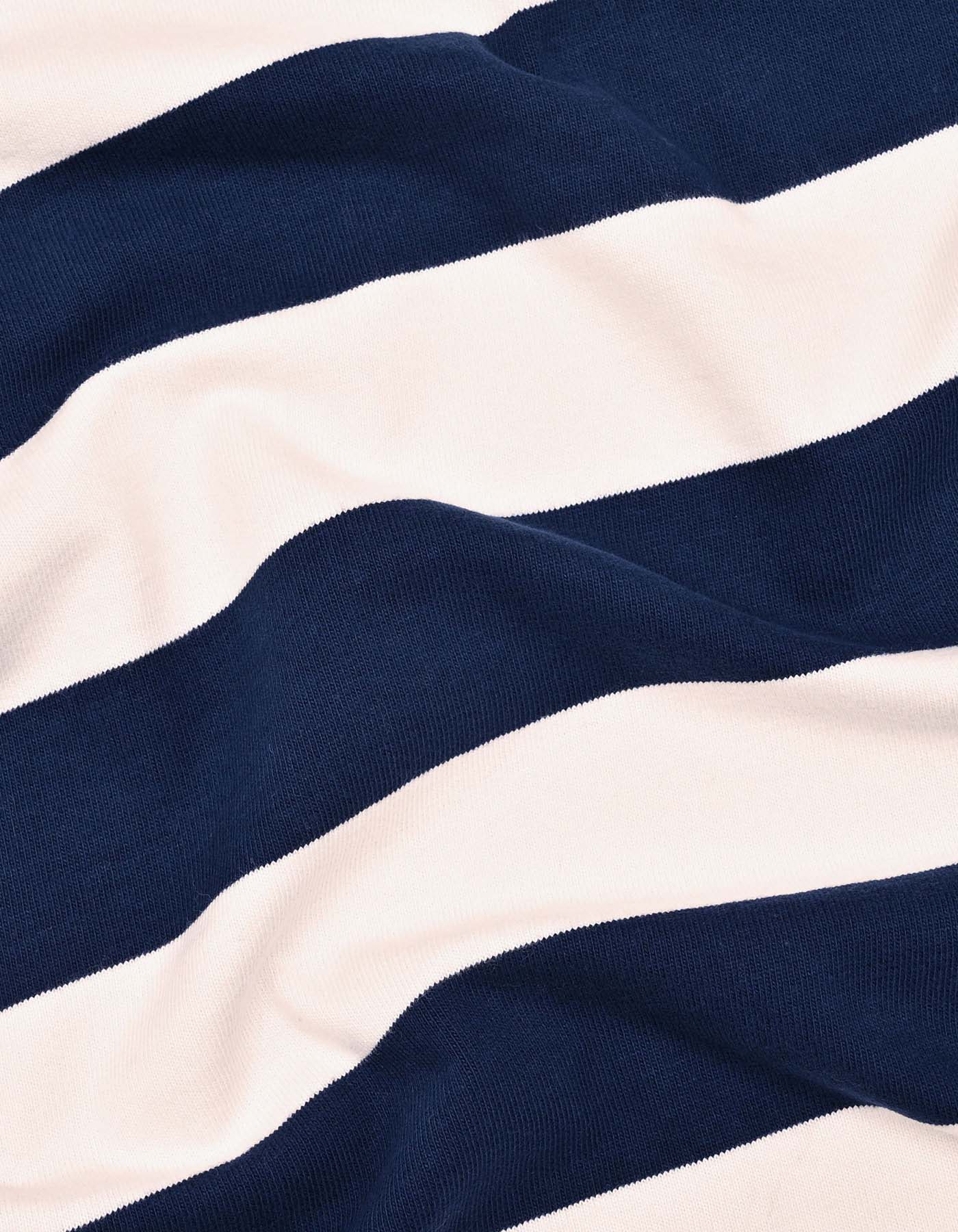 Navy Striped Rugby Polo - Image 6