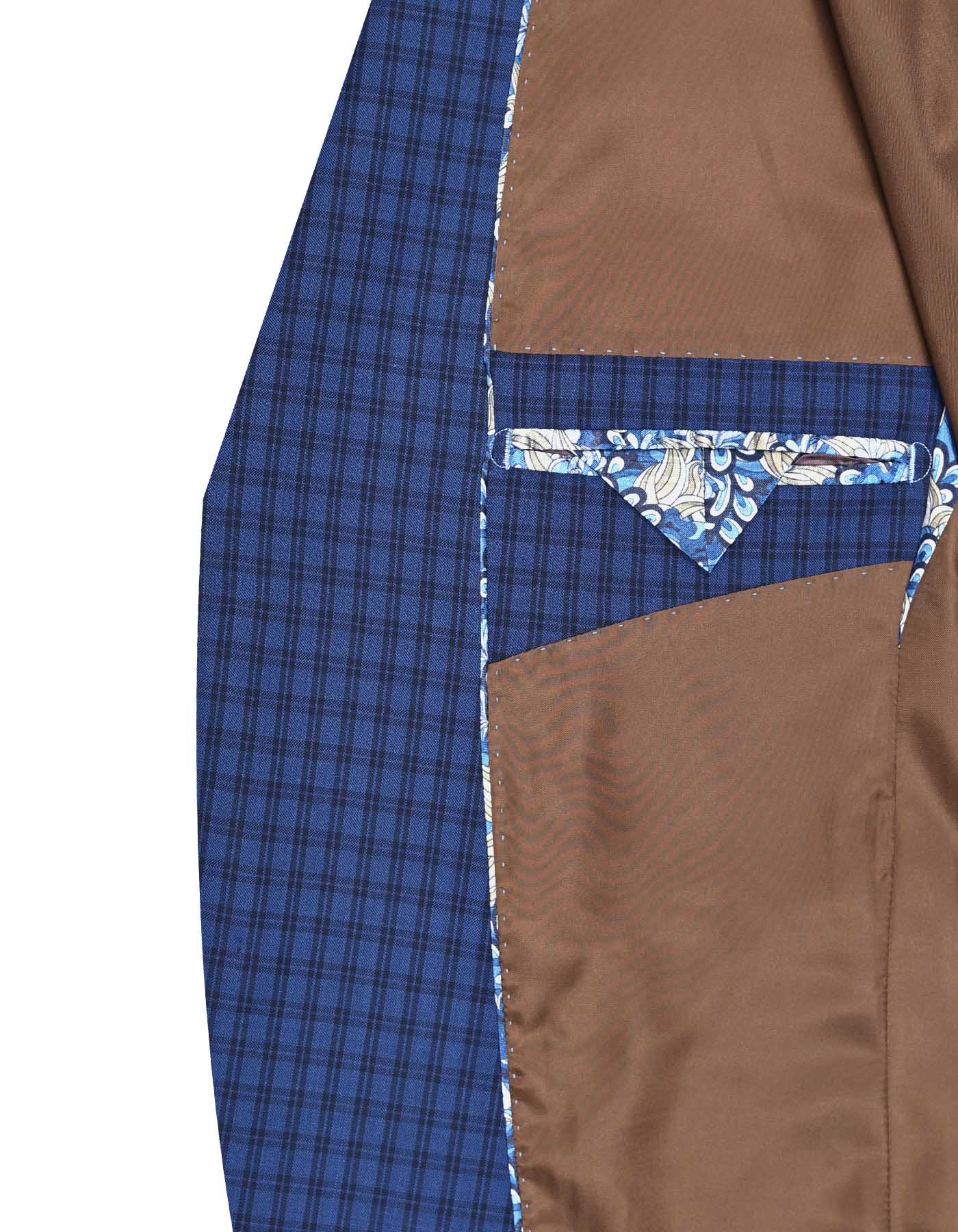 Navy Tailored Smart Fit Coat - Image 6