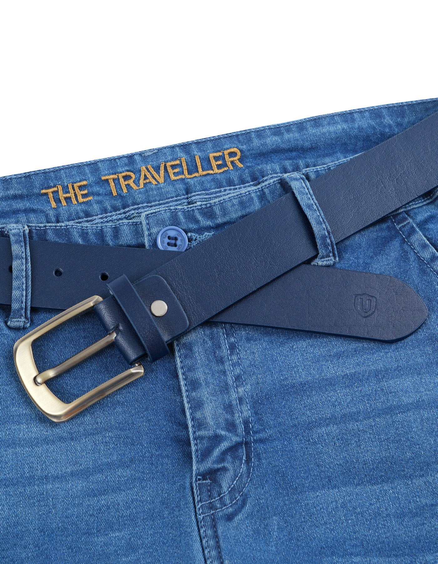 Navy Texture Casual Belt - Image 3