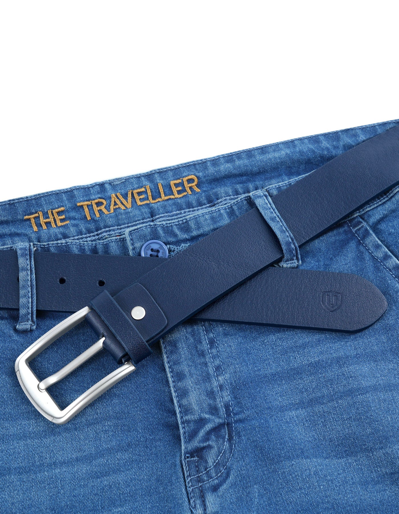 Navy Texture Casual Belt - Image 3