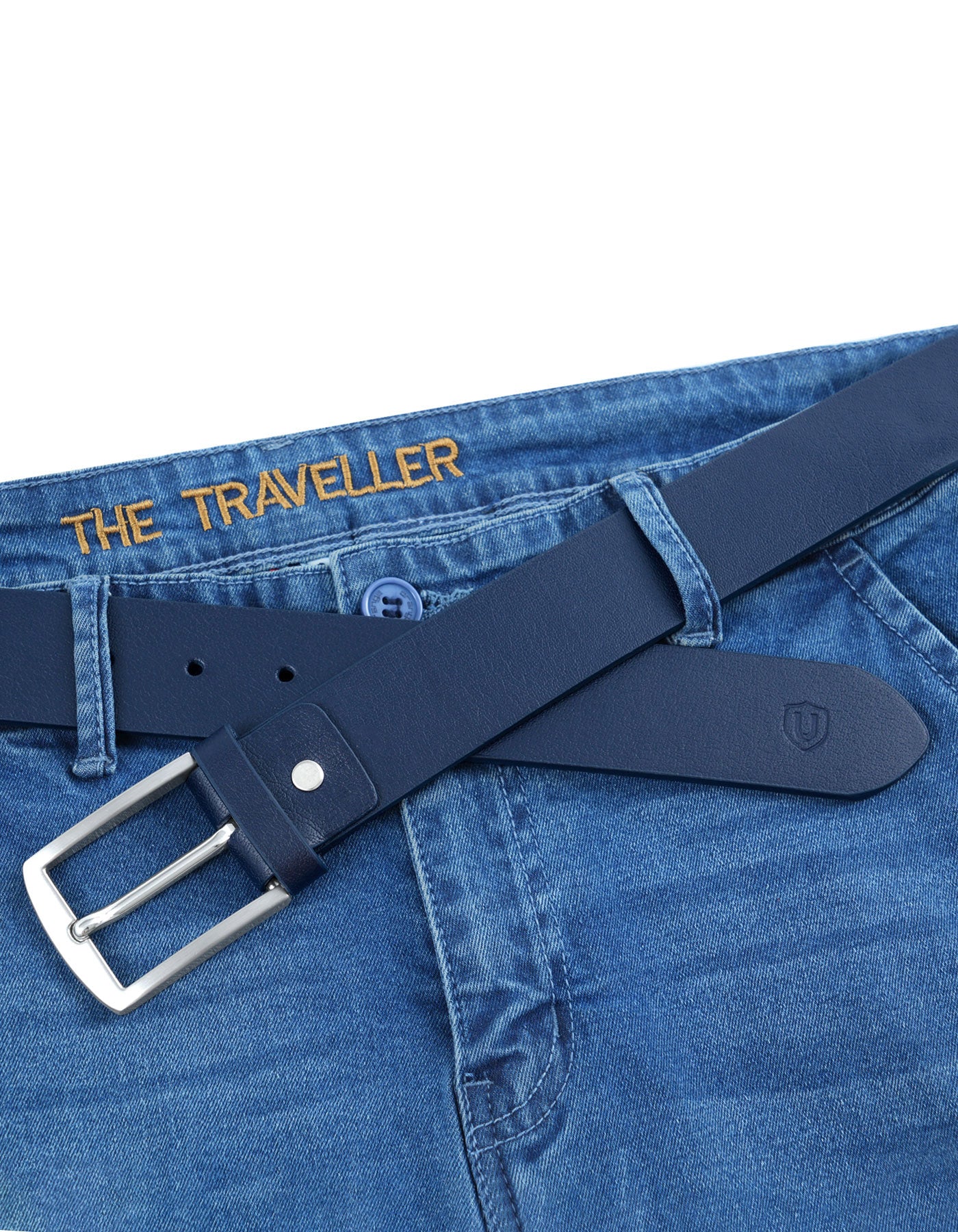 Navy Texture Casual Belt - Image 3
