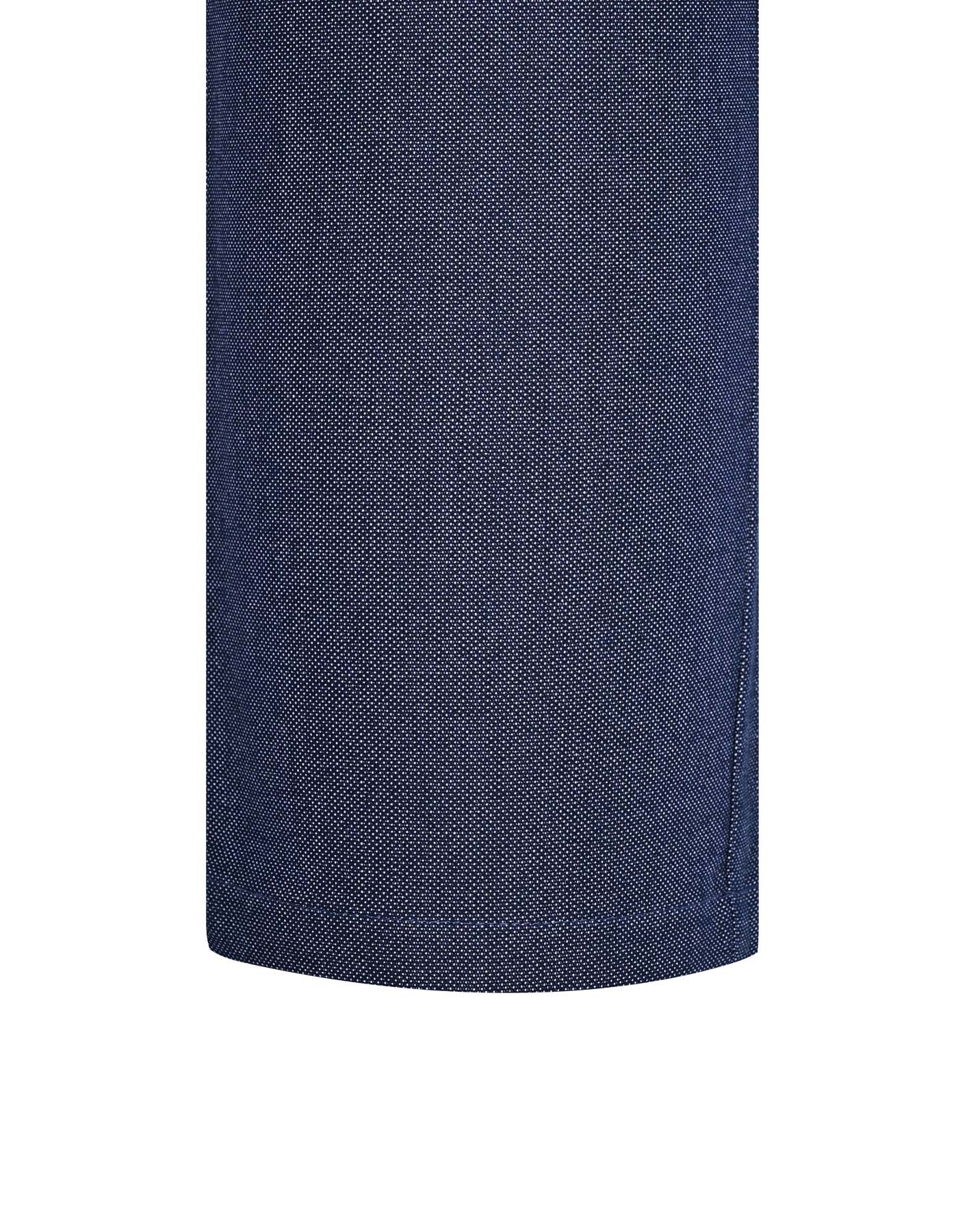 Navy Texture Classic Fit Cotton Trouser - Image 4