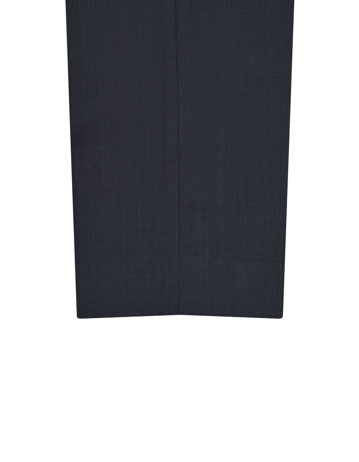 Navy Texture Classic Fit Formal Trouser - Image 3