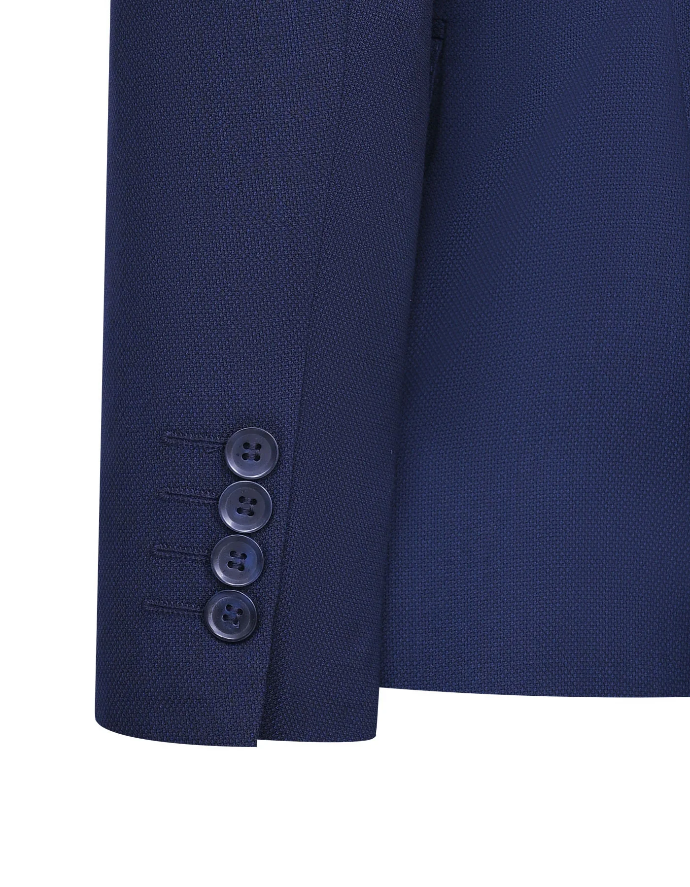 Navy Texture Classic Fit Suit - Image 4