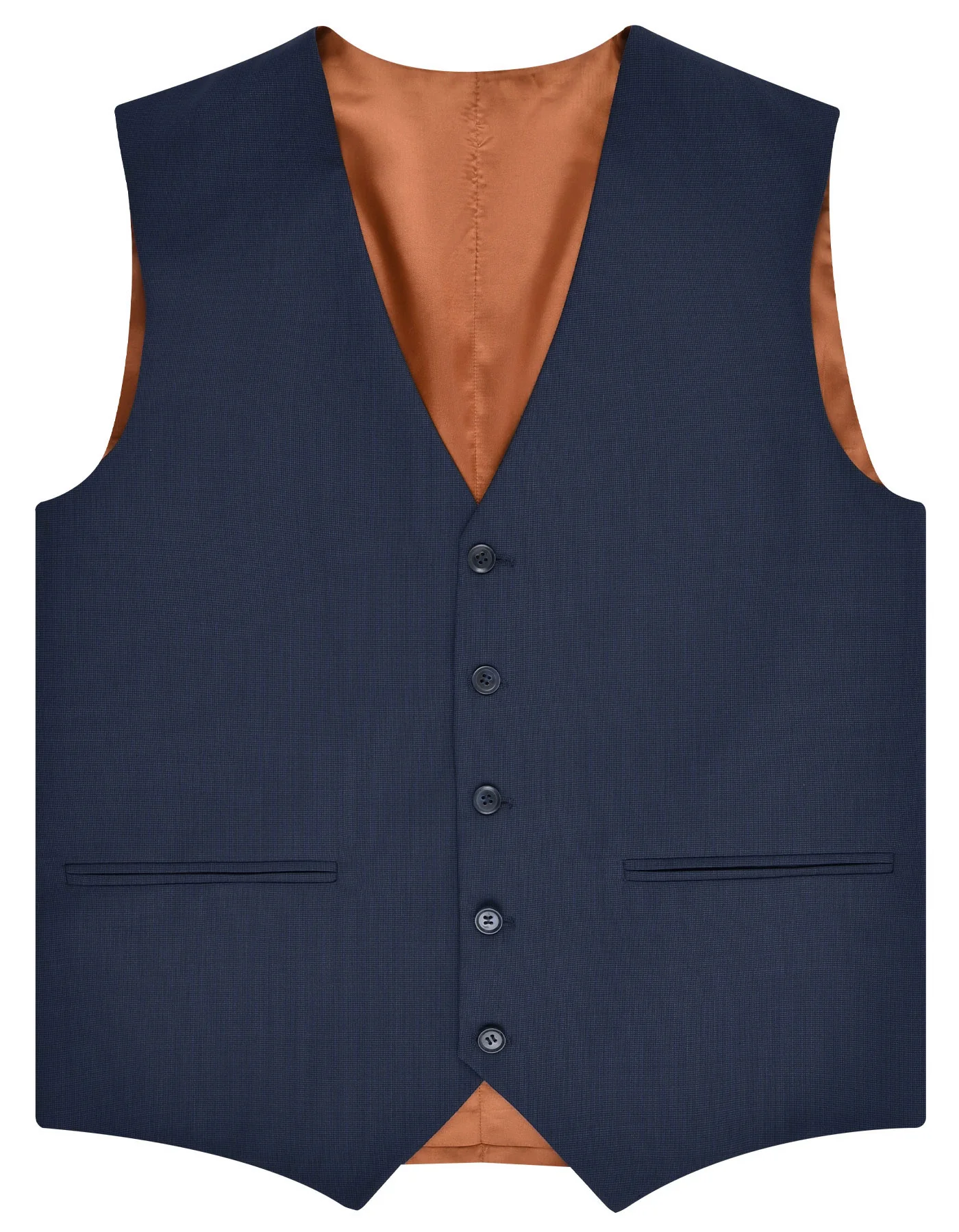 Navy Texture Classic Fit Suit - Image 3