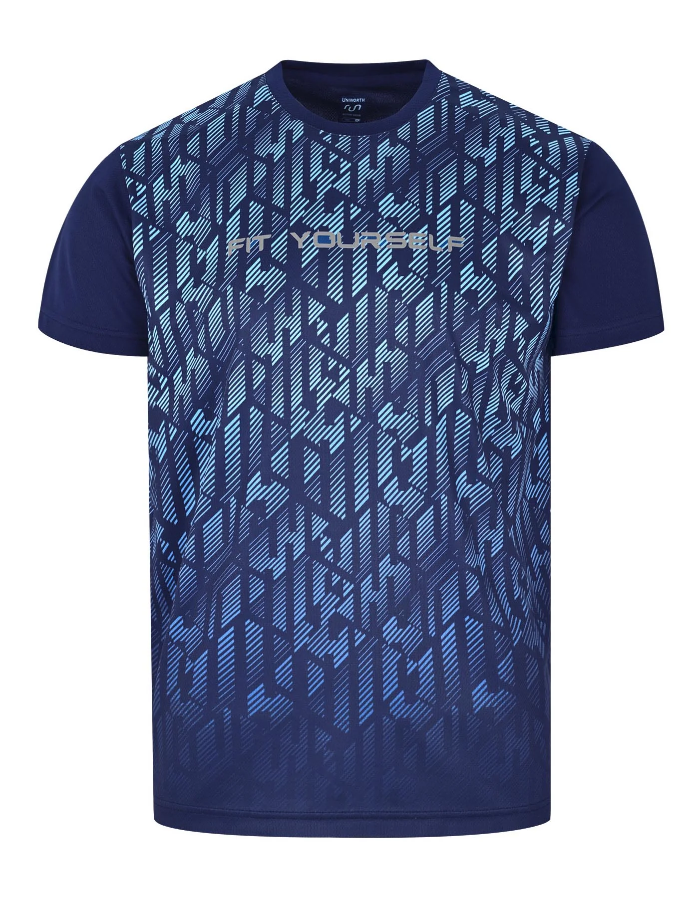 Navy Texture Sublimation Gym Tee - Image 2