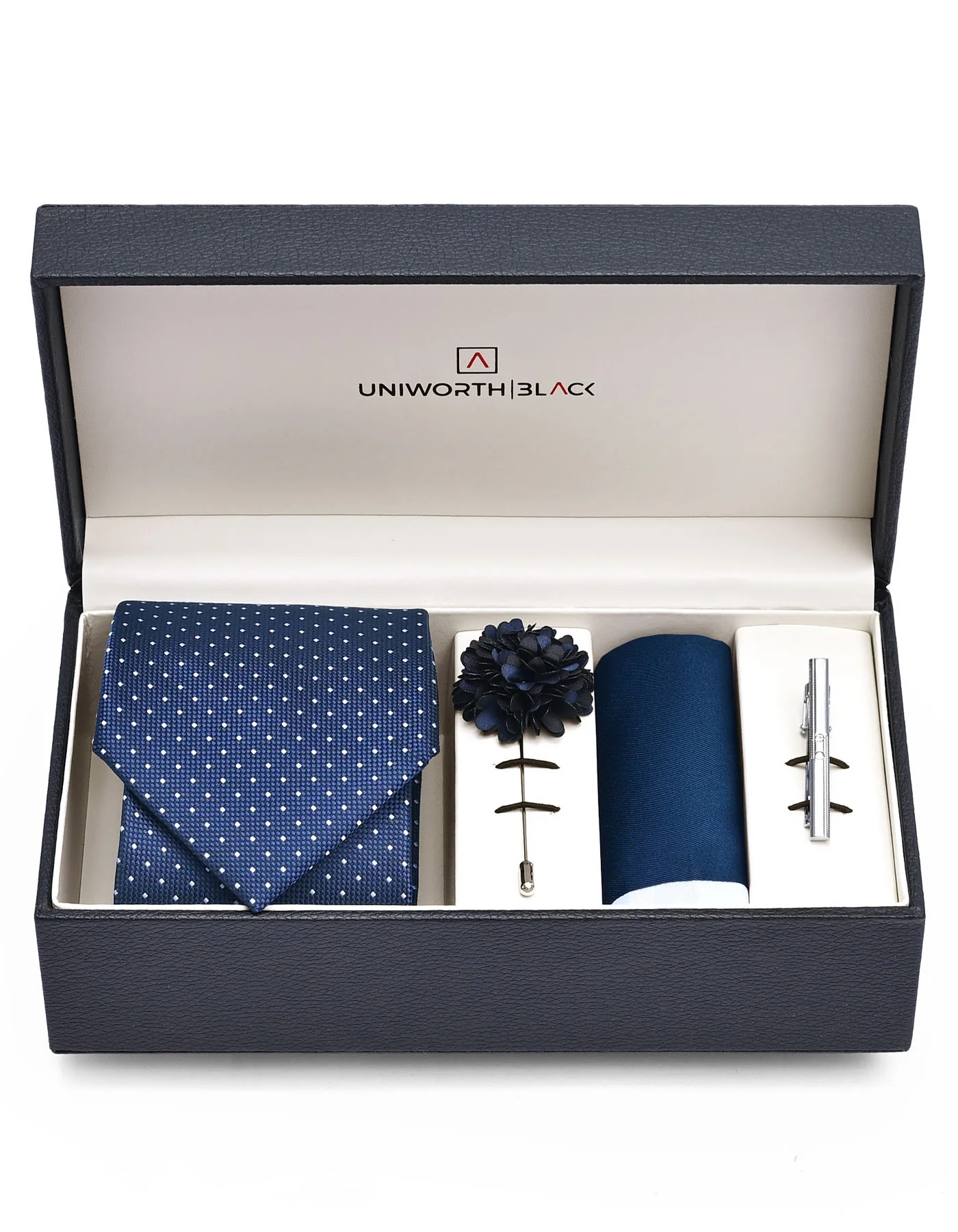 Navy Texture Men Accessories Box