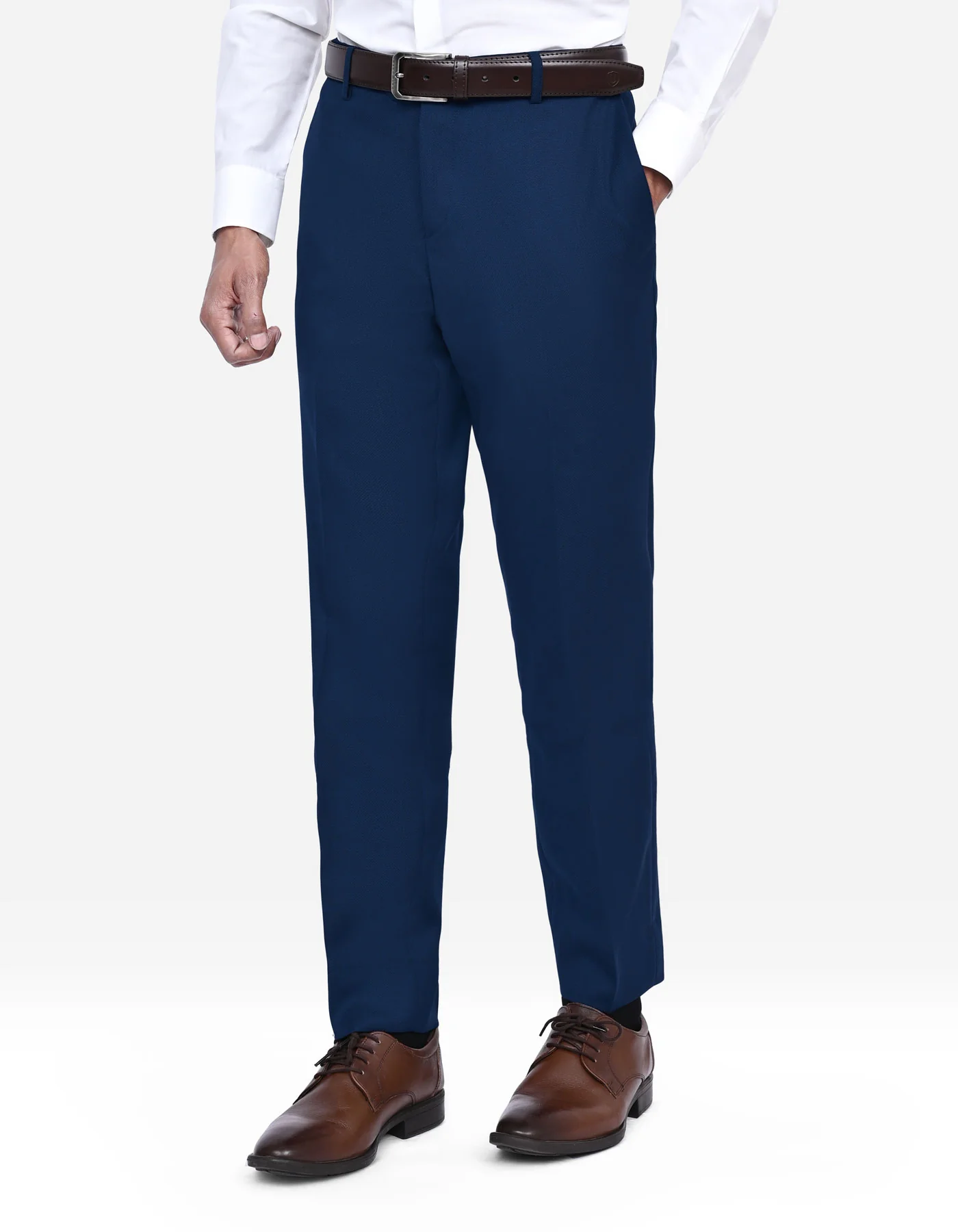 Navy Texture Smart Fit Suit - Image 2