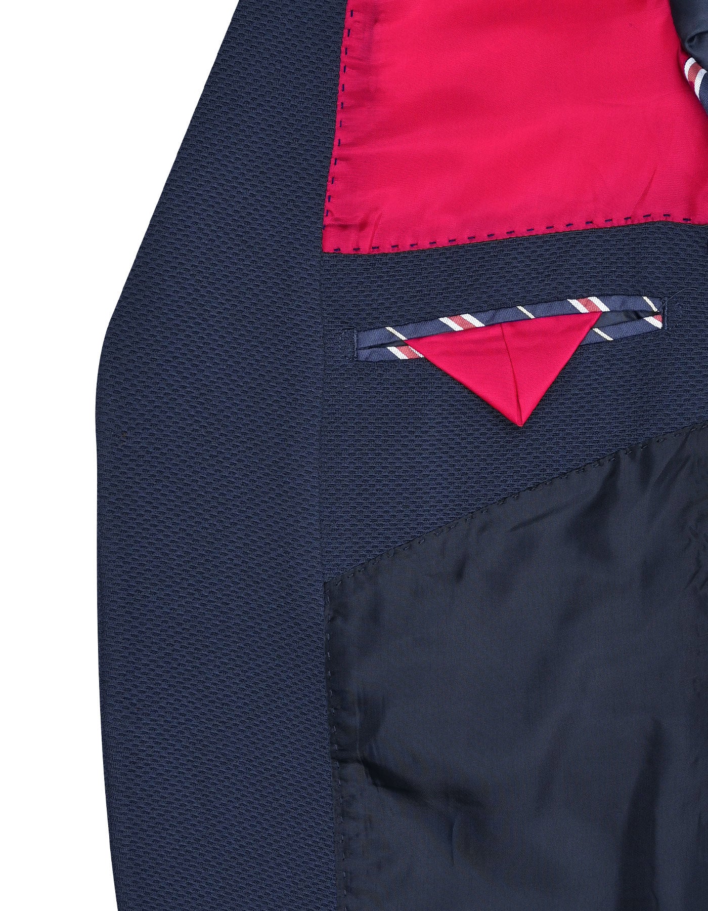 Navy Texture Tailored Smart Fit Coat - Image 6