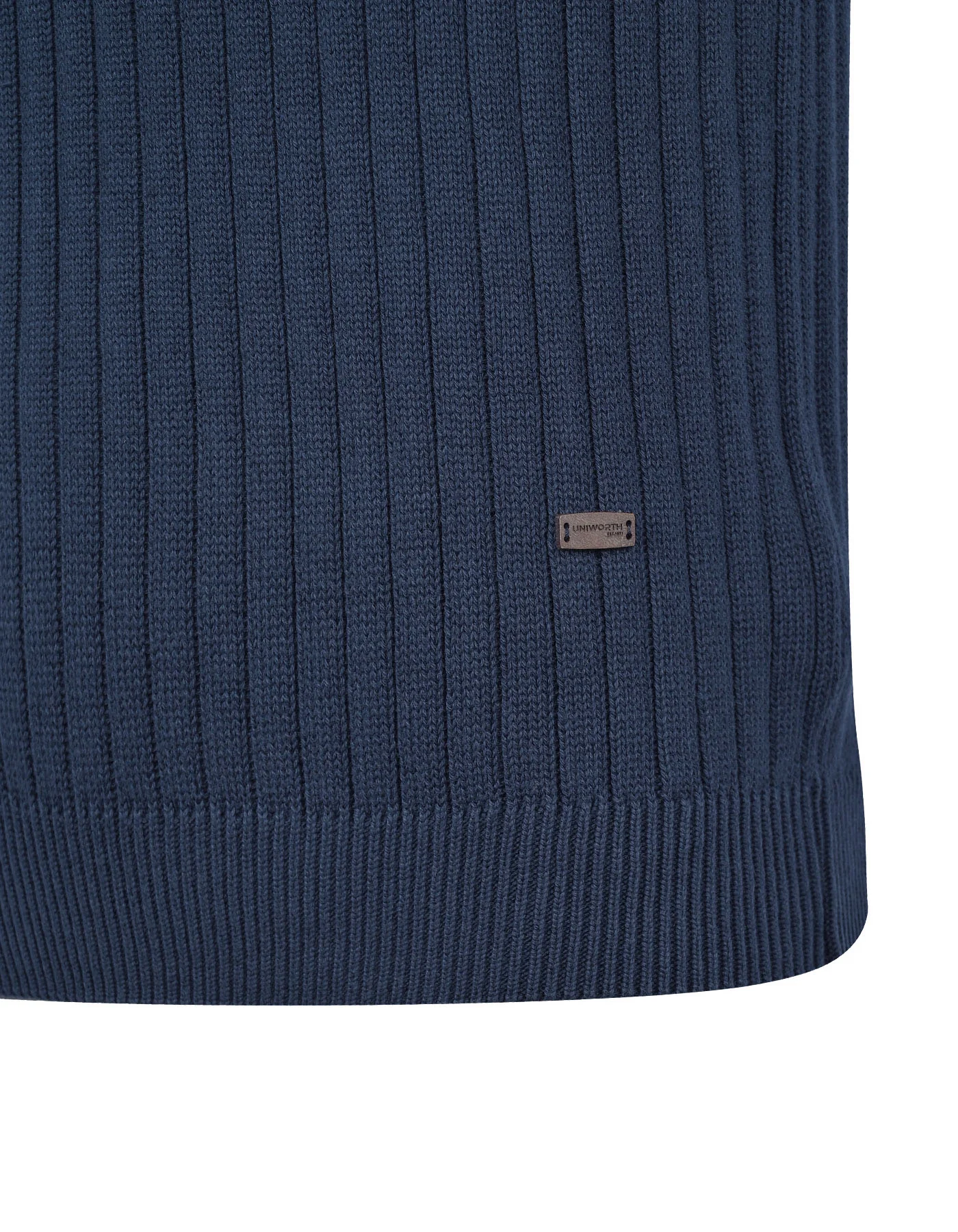 Navy Texture V-Neck Sleeveless Sweater - Image 3