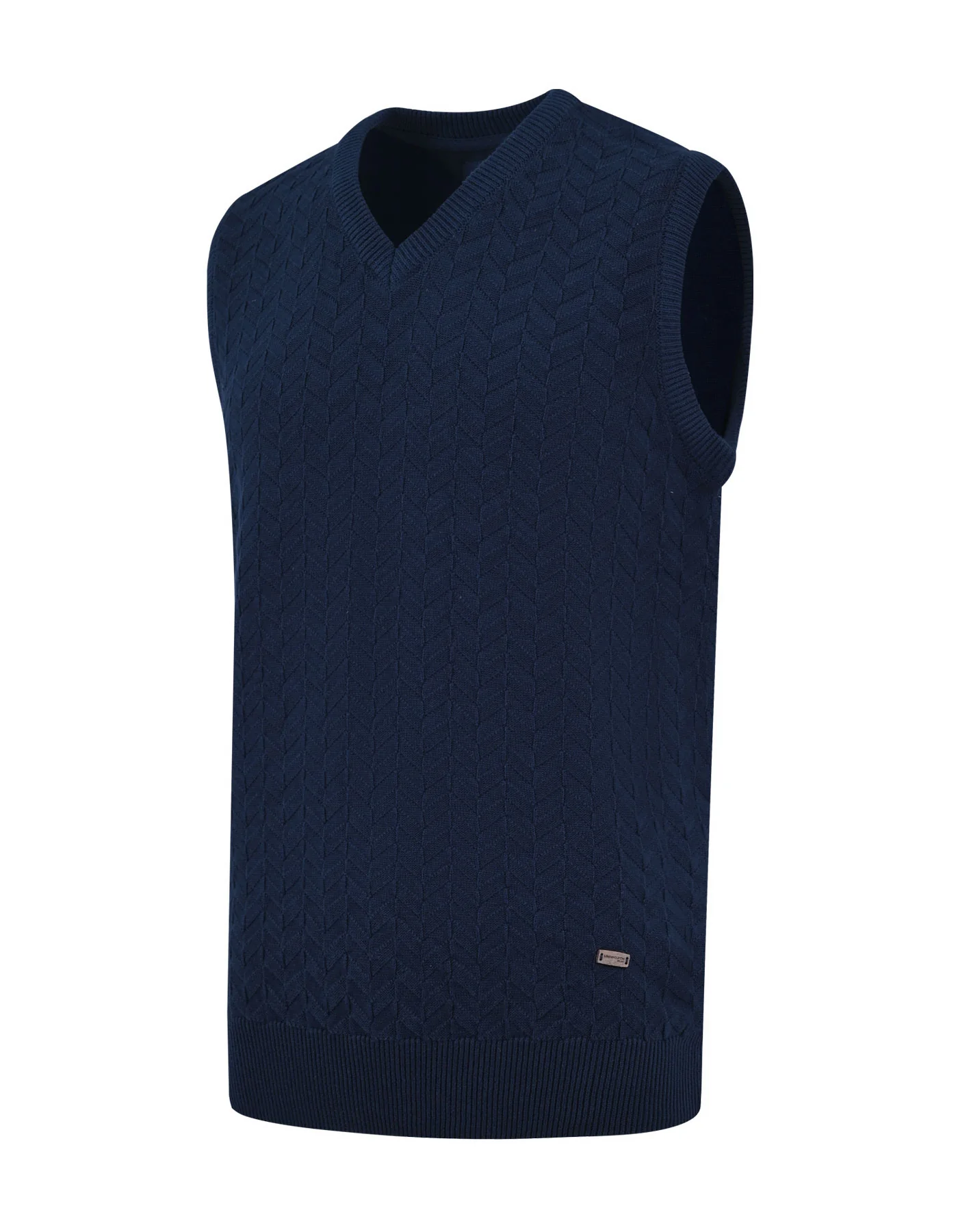 Navy V-Neck Sleeveless Sweater