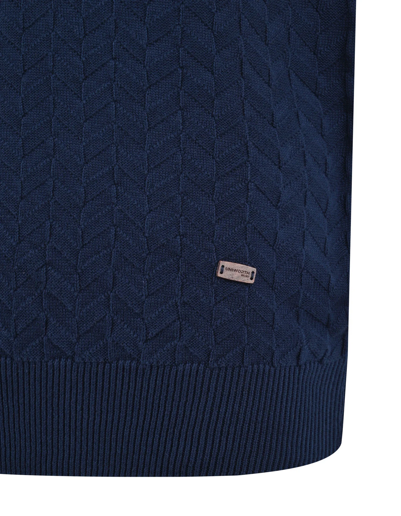 Navy V-Neck Sleeveless Sweater - Image 3