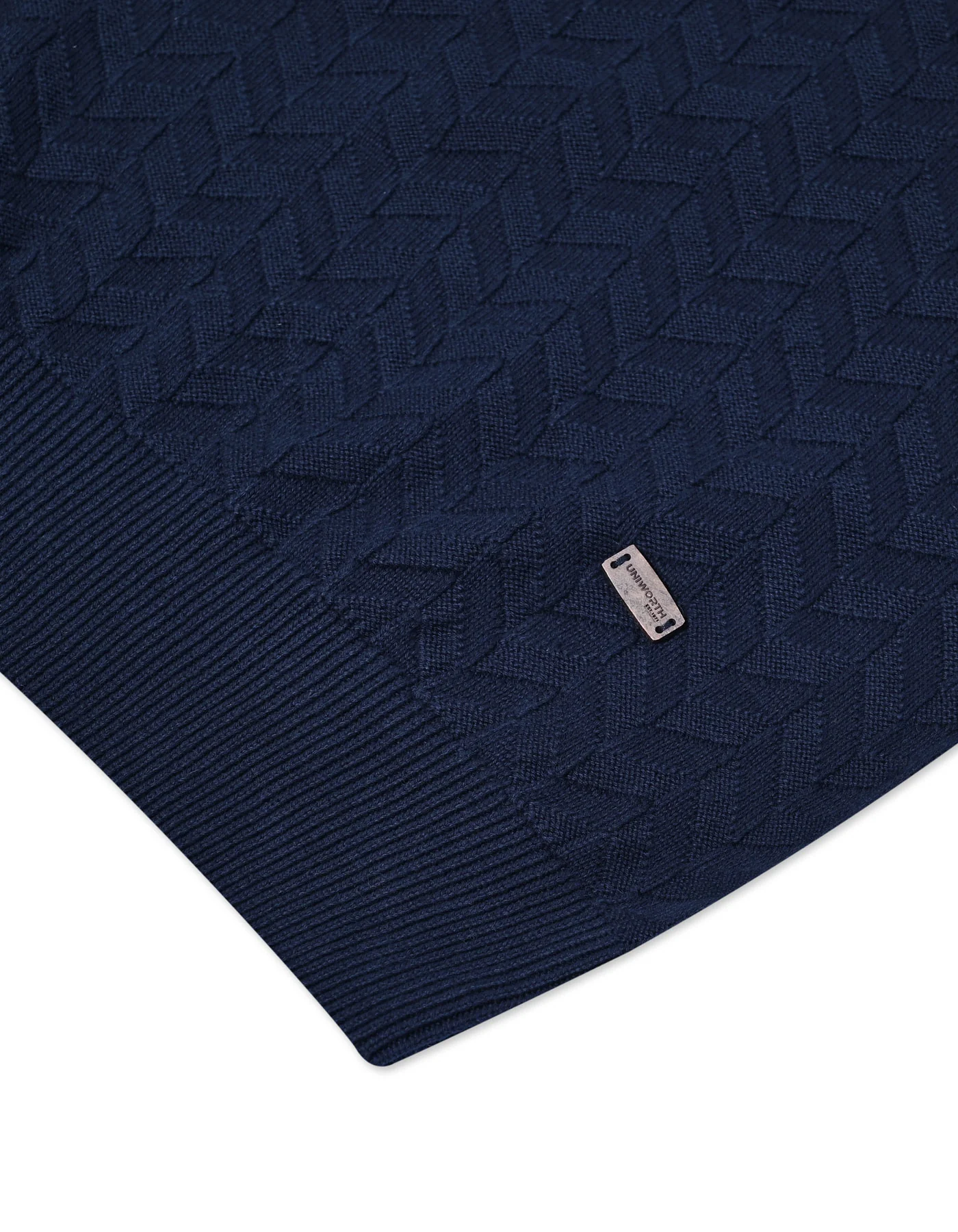 Navy V-Neck Sleeveless Sweater - Image 4