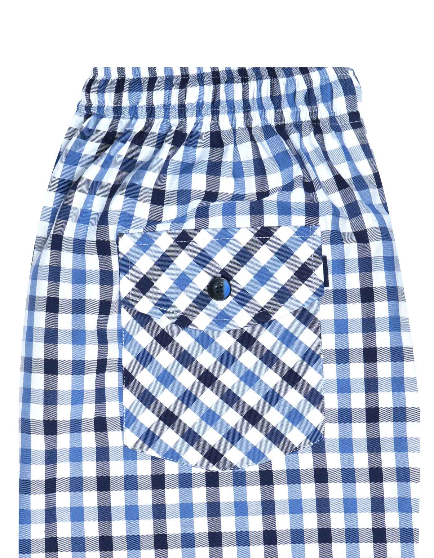 Off White Check Cross Pocket Woven Pajama - Image 3