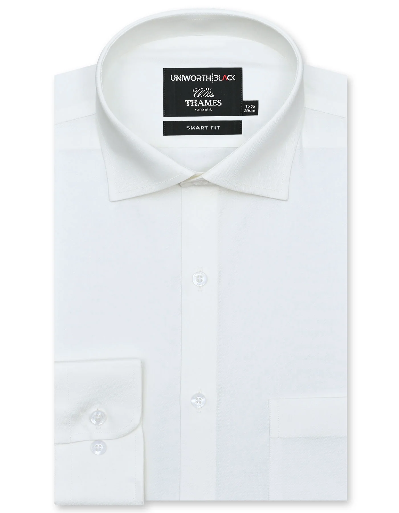 Off White Plain Tailored Smart Fit Shirt