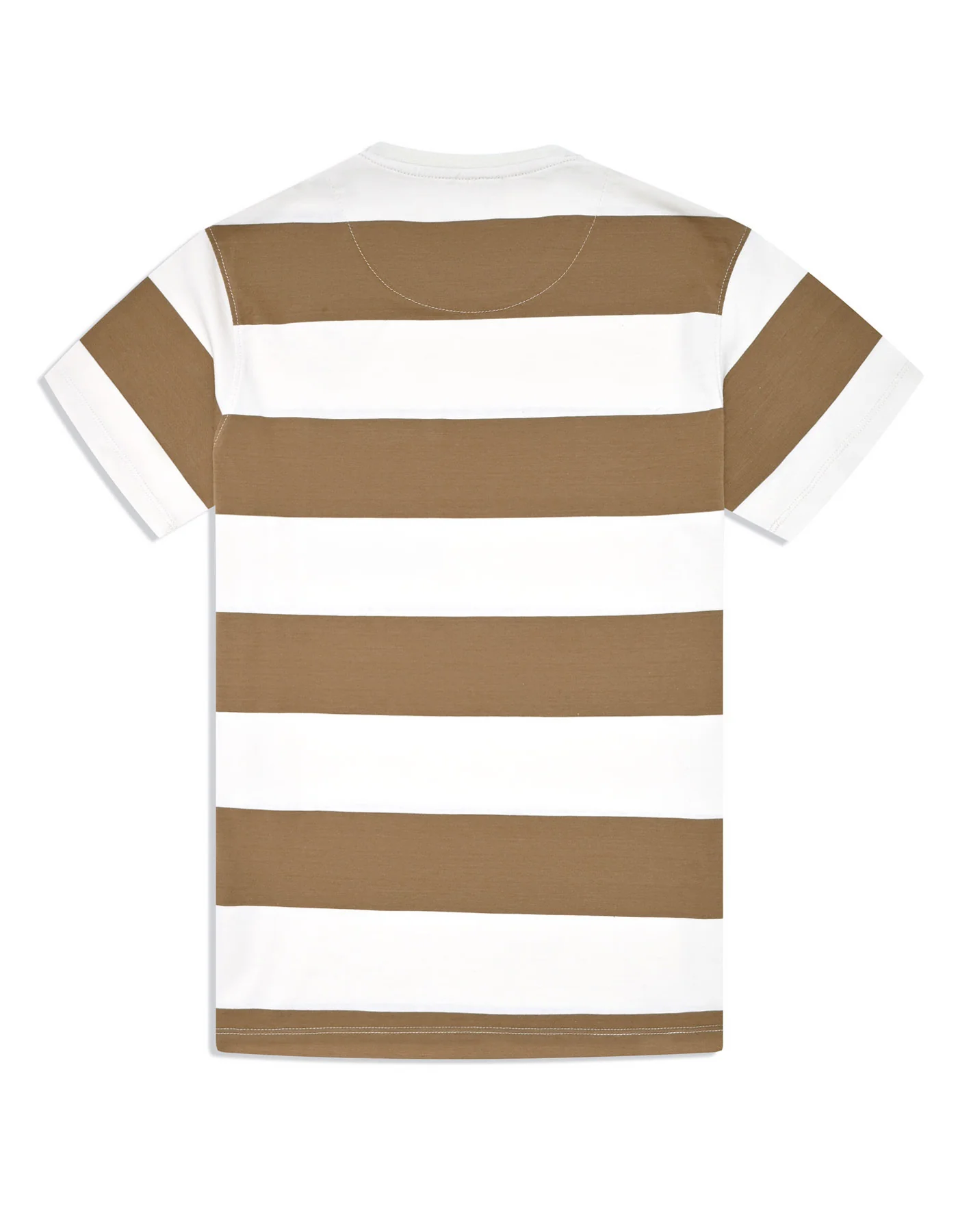 Off White Stripe Crew Neck T-shirt - Image 5