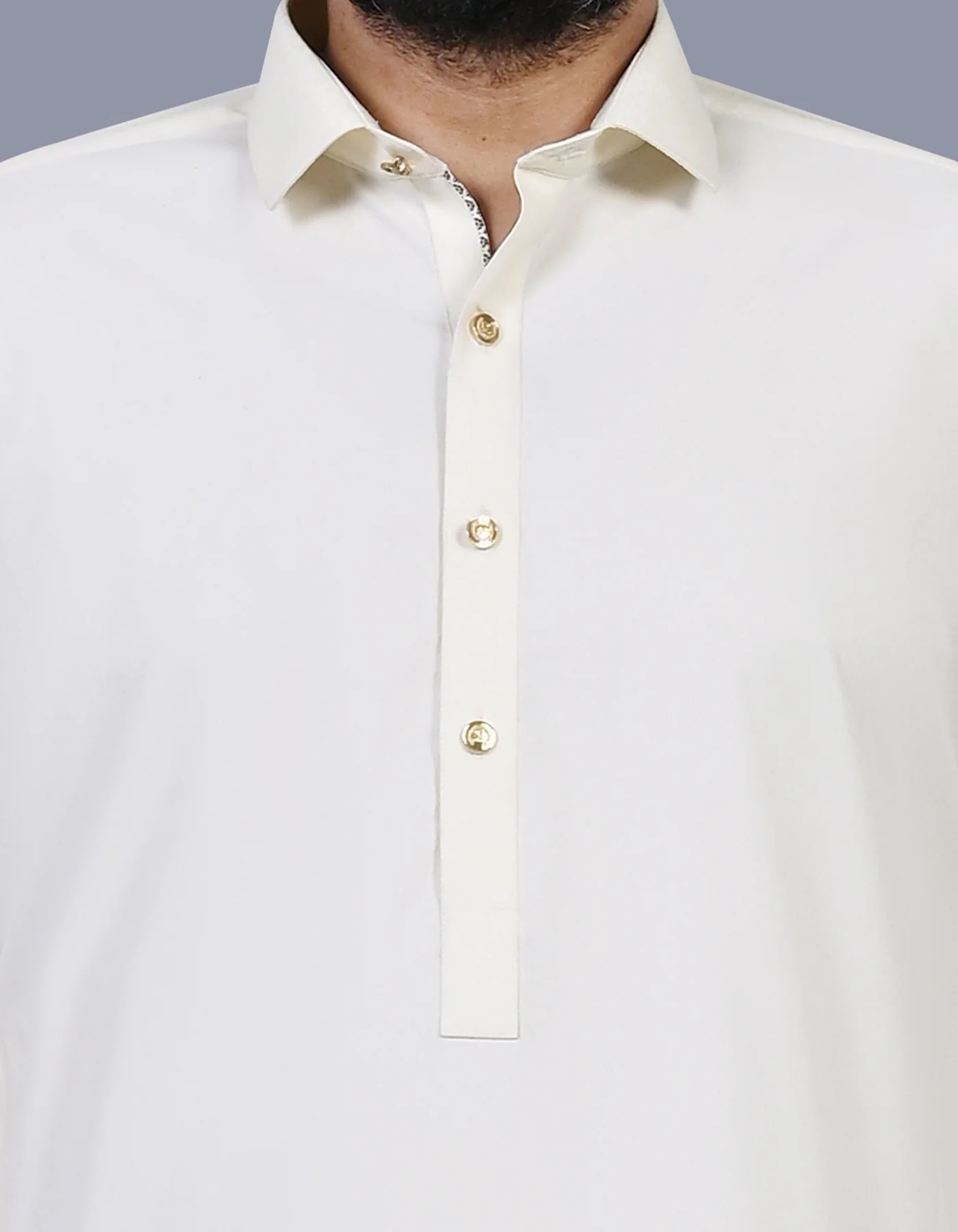 Off White Texture Kameez Shalwar - Image 2