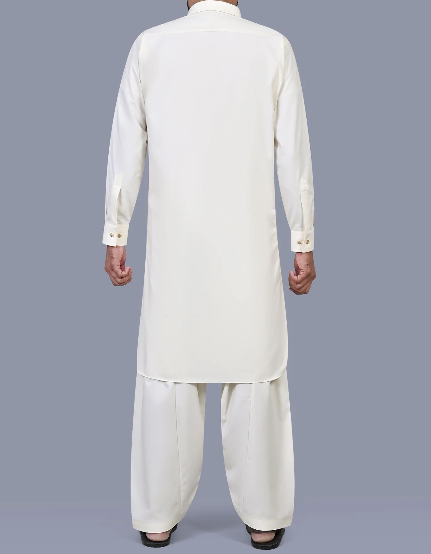 Off White Texture Kameez Shalwar - Image 4
