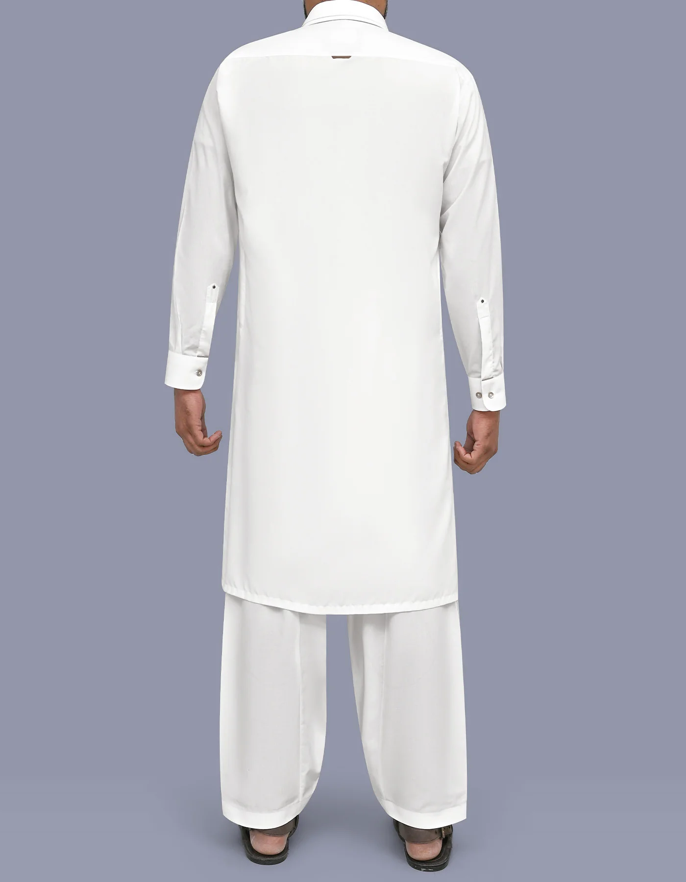 Off White Texture Kameez Shalwar - Image 4