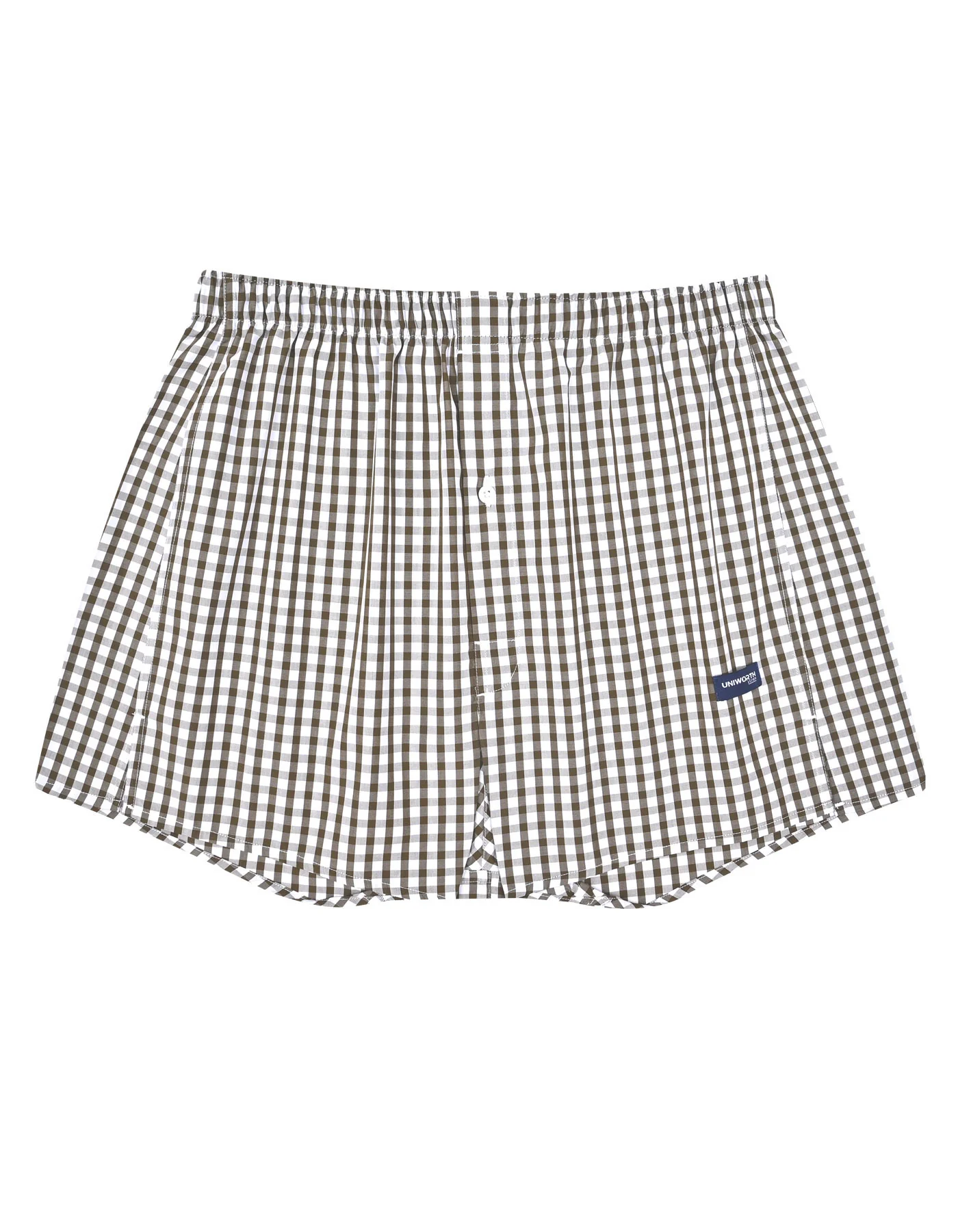 Olive Check Woven Boxer