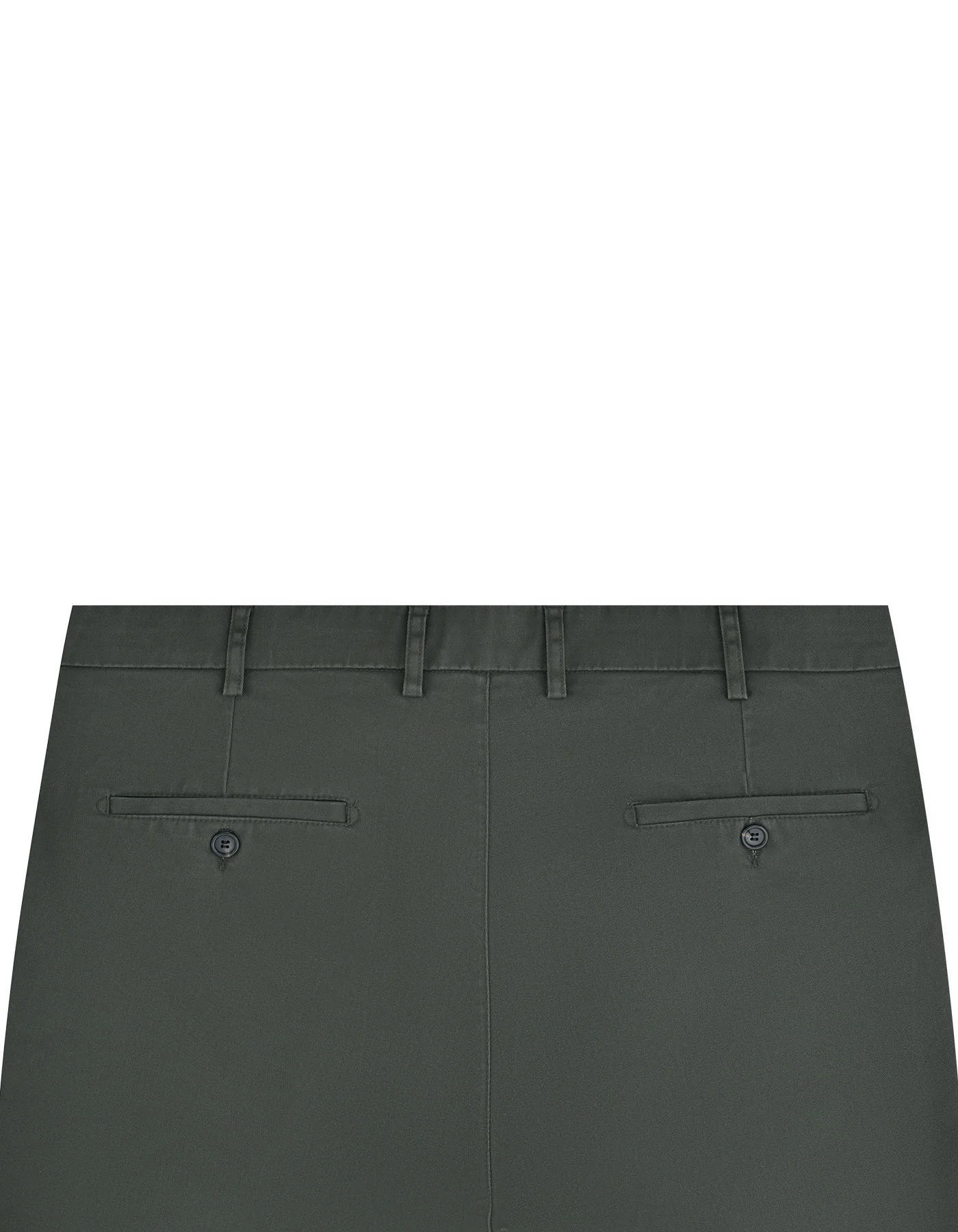 Olive Classic Fit Cotton Trouser - Image 3