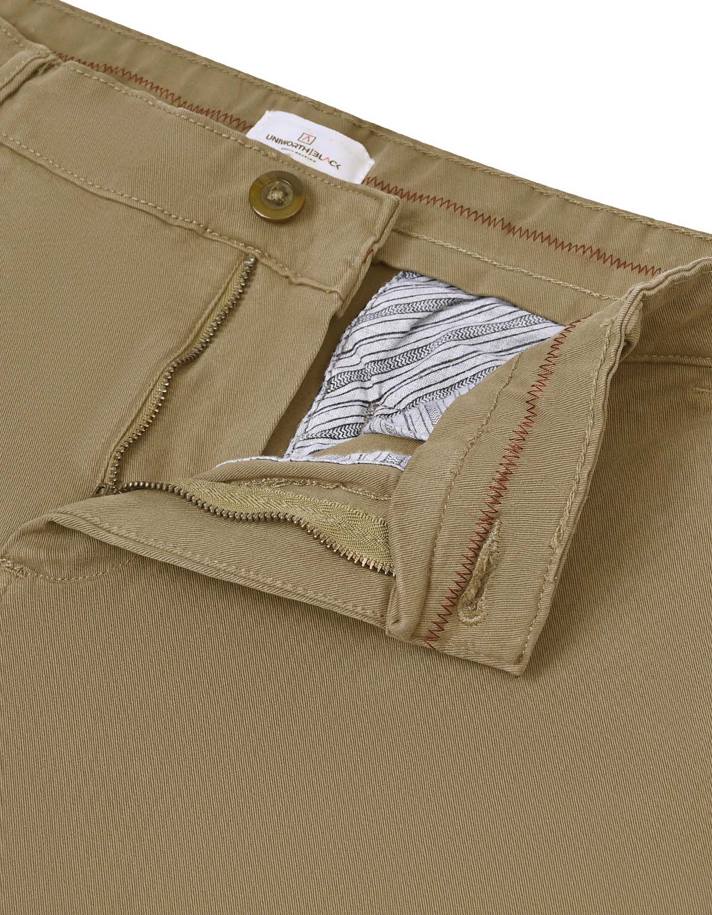 Olive Plain Classic Fit Chino - Image 2