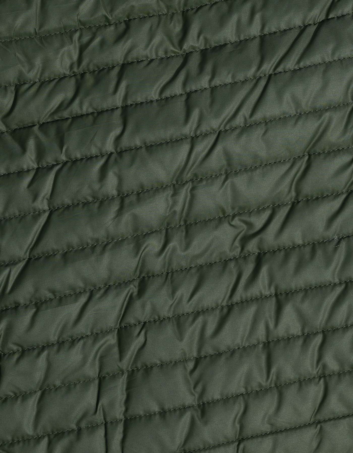 Olive Plain Puffer Gilet Jacket - Image 6