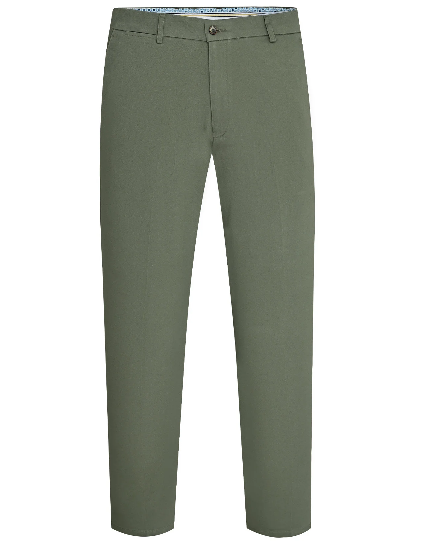 Olive Plain Smart Fit Cotton Trouser