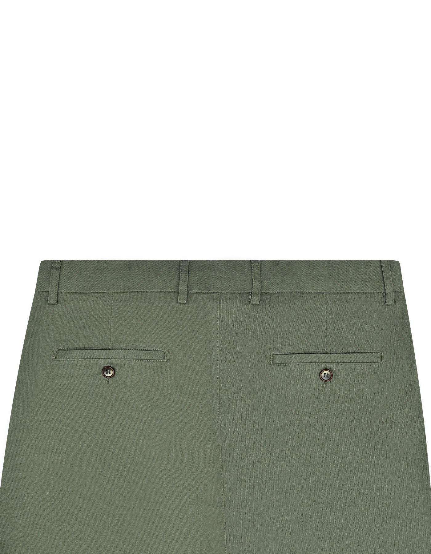 Olive Plain Smart Fit Cotton Trouser - Image 3
