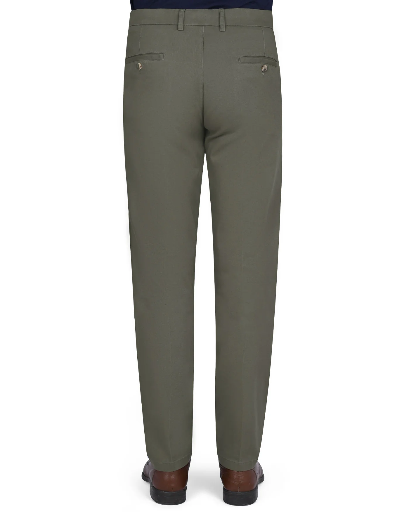 Olive Smart Fit Cotton Trouser - Image 5