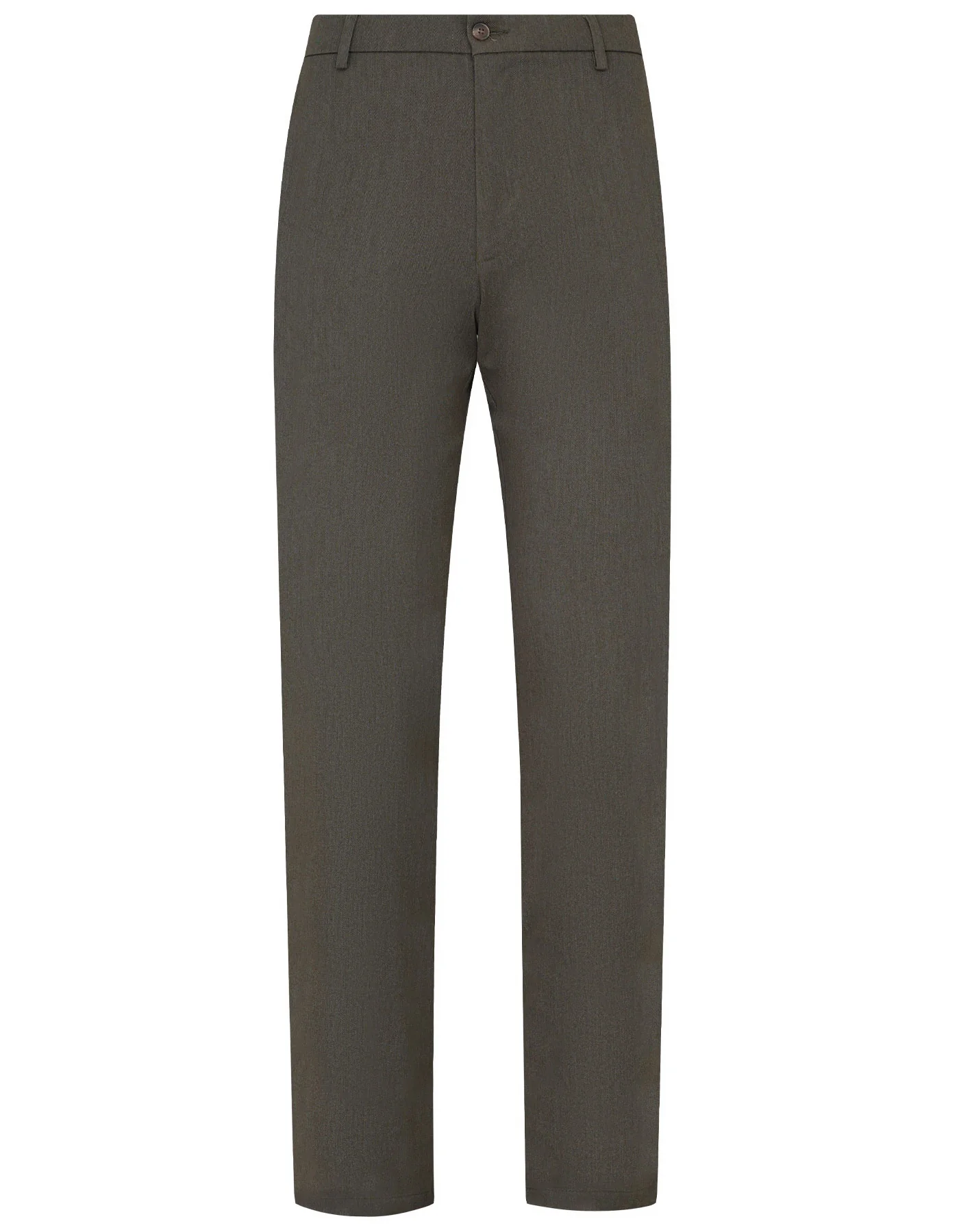 Olive Texture Classic Fit Cotton Trouser