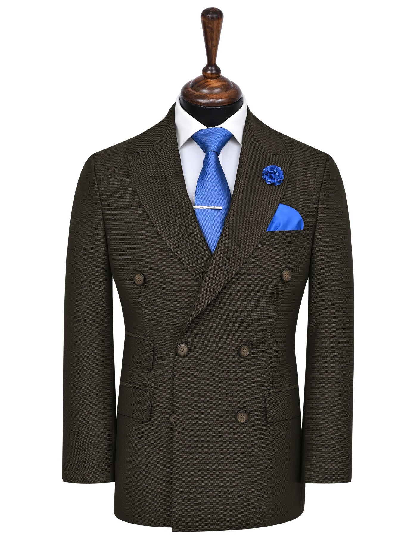 Olive Texture Classic Fit Suit