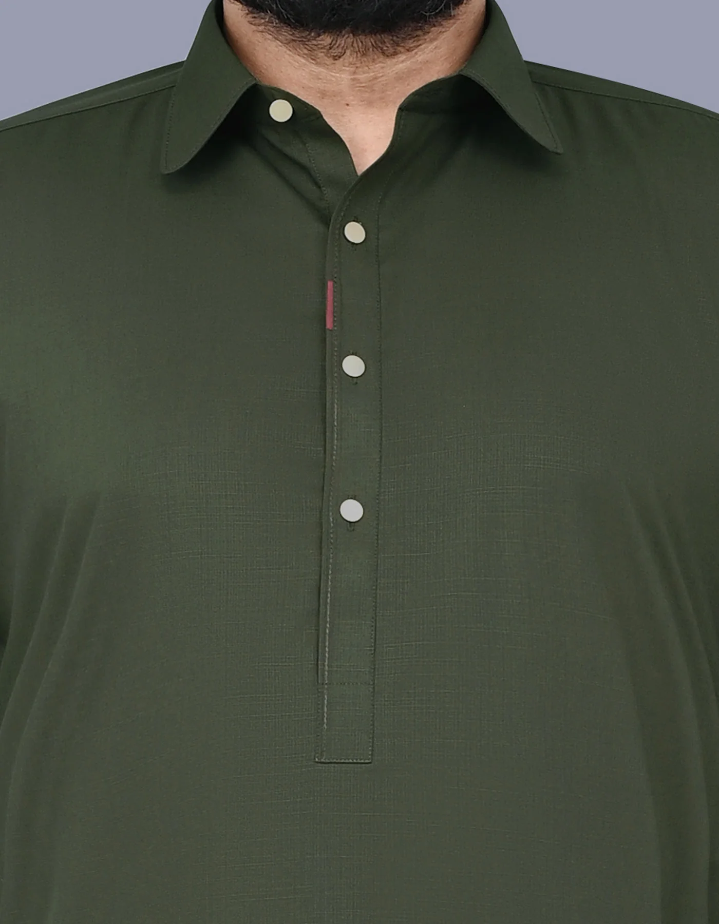 Olive Texture Kameez Shalwar - Image 2