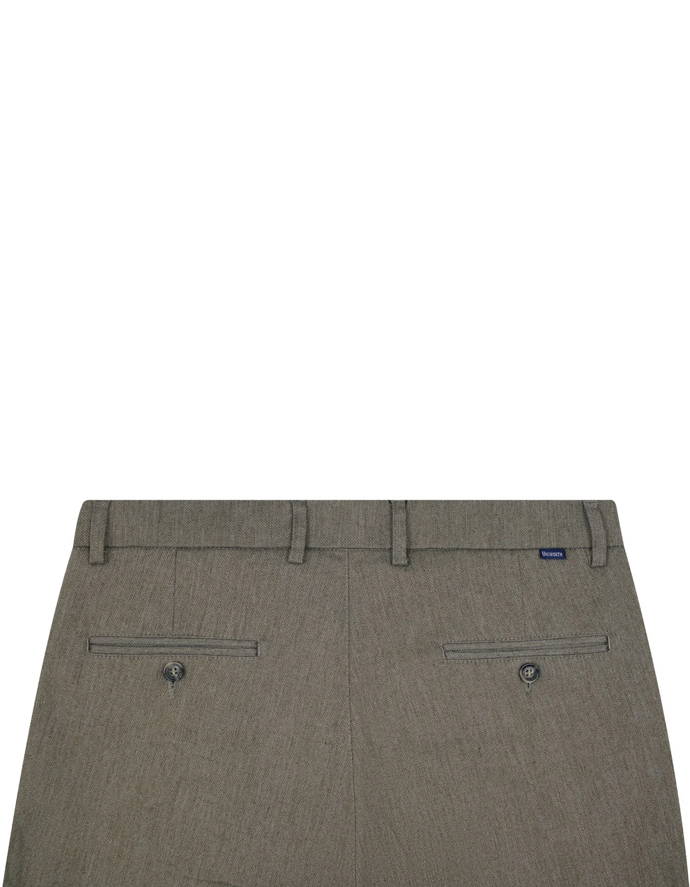 Olive Texture Smart Fit Cotton Trouser - Image 3