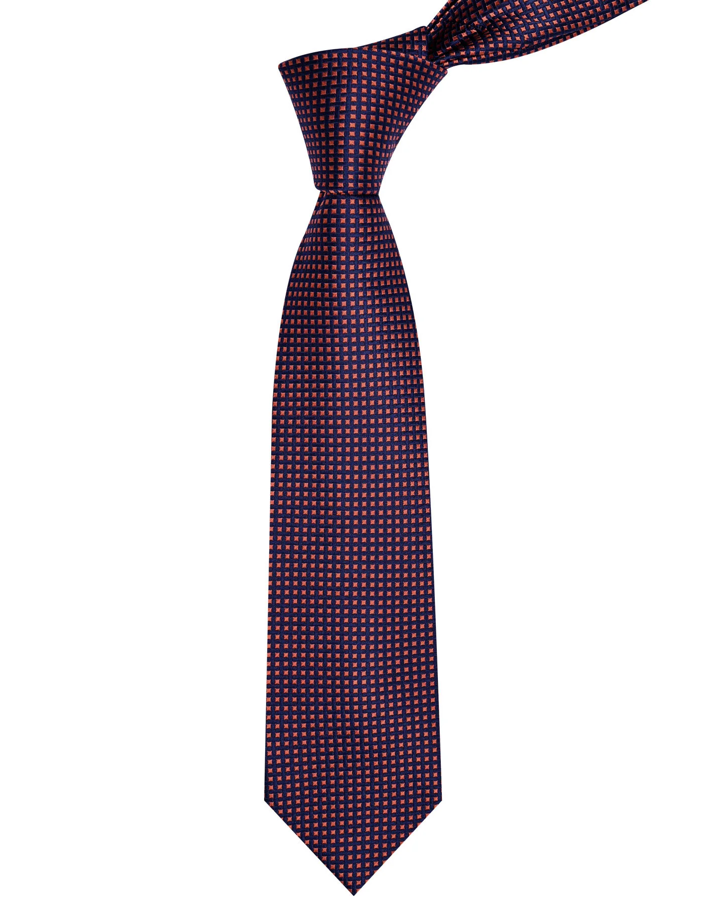 Orange Geometric Tie - Image 2