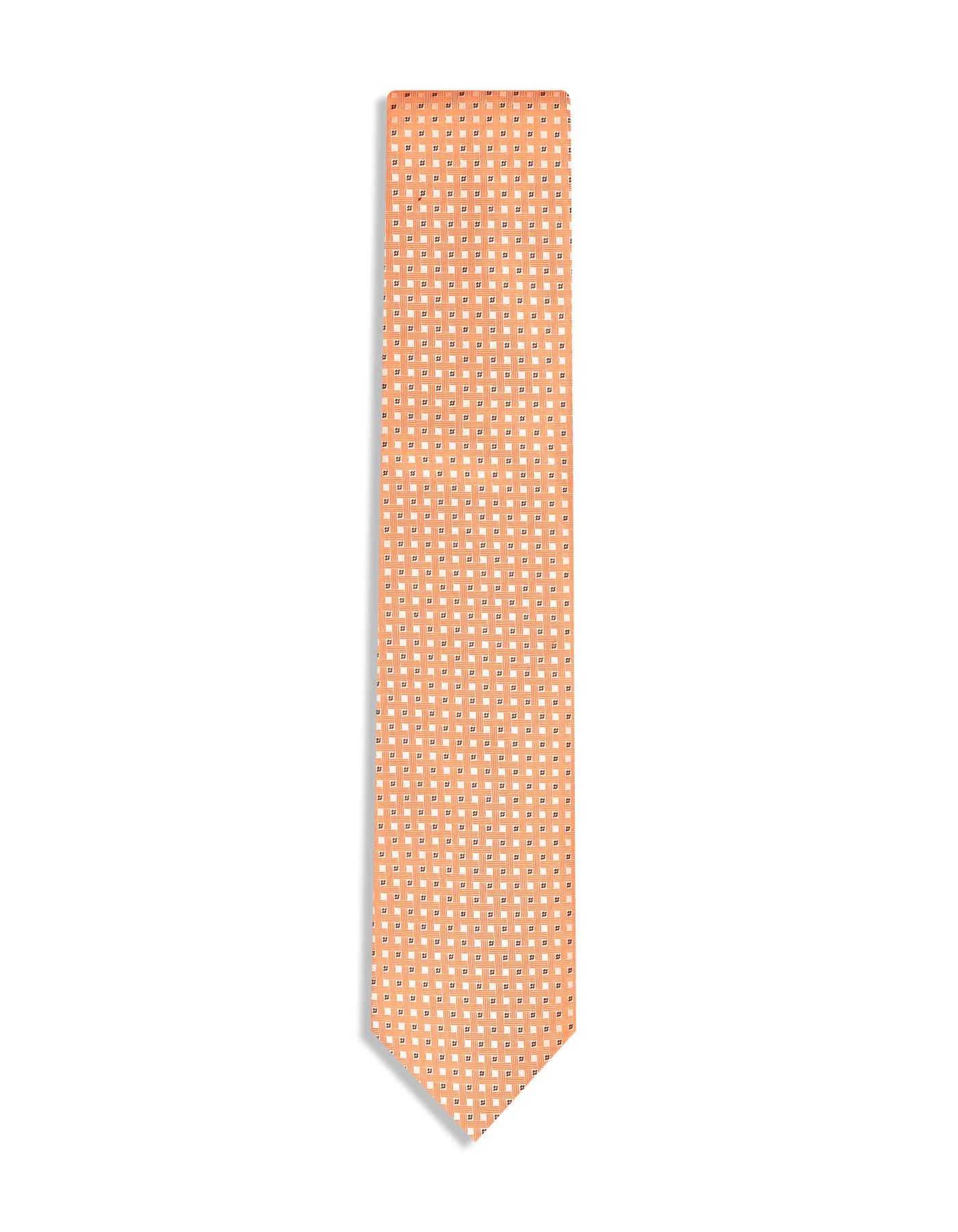 Orange Geometric Tie - Image 2