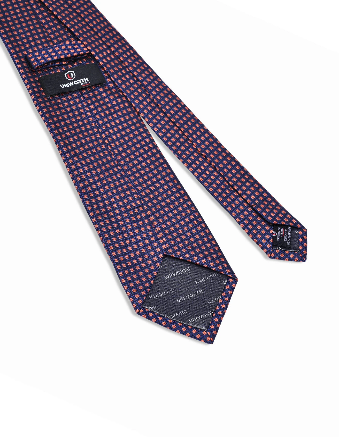 Orange Geometric Tie - Image 3