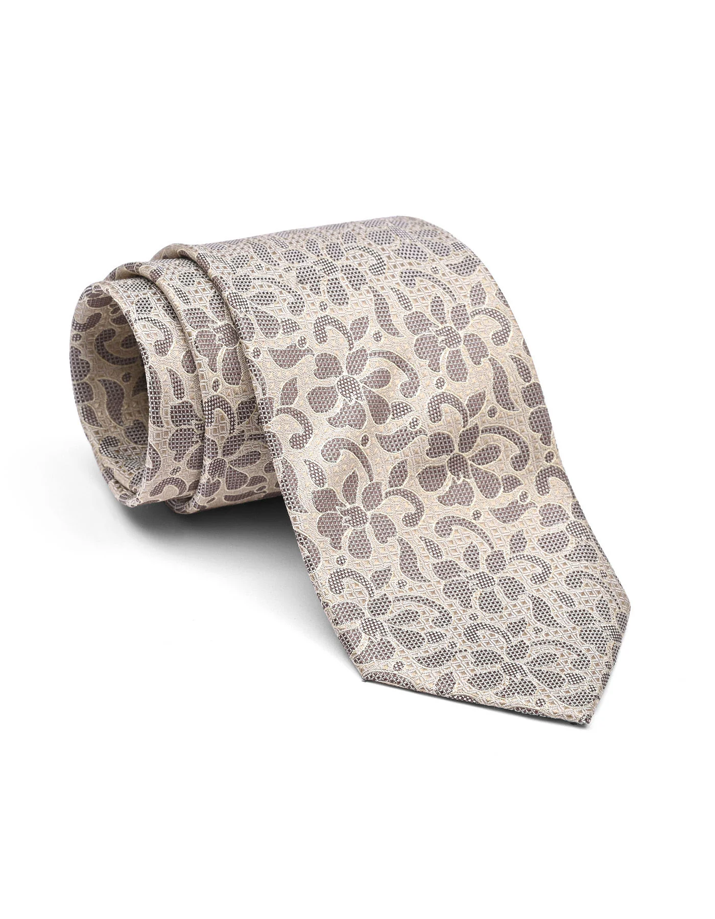 Pale Gold Floral Tie