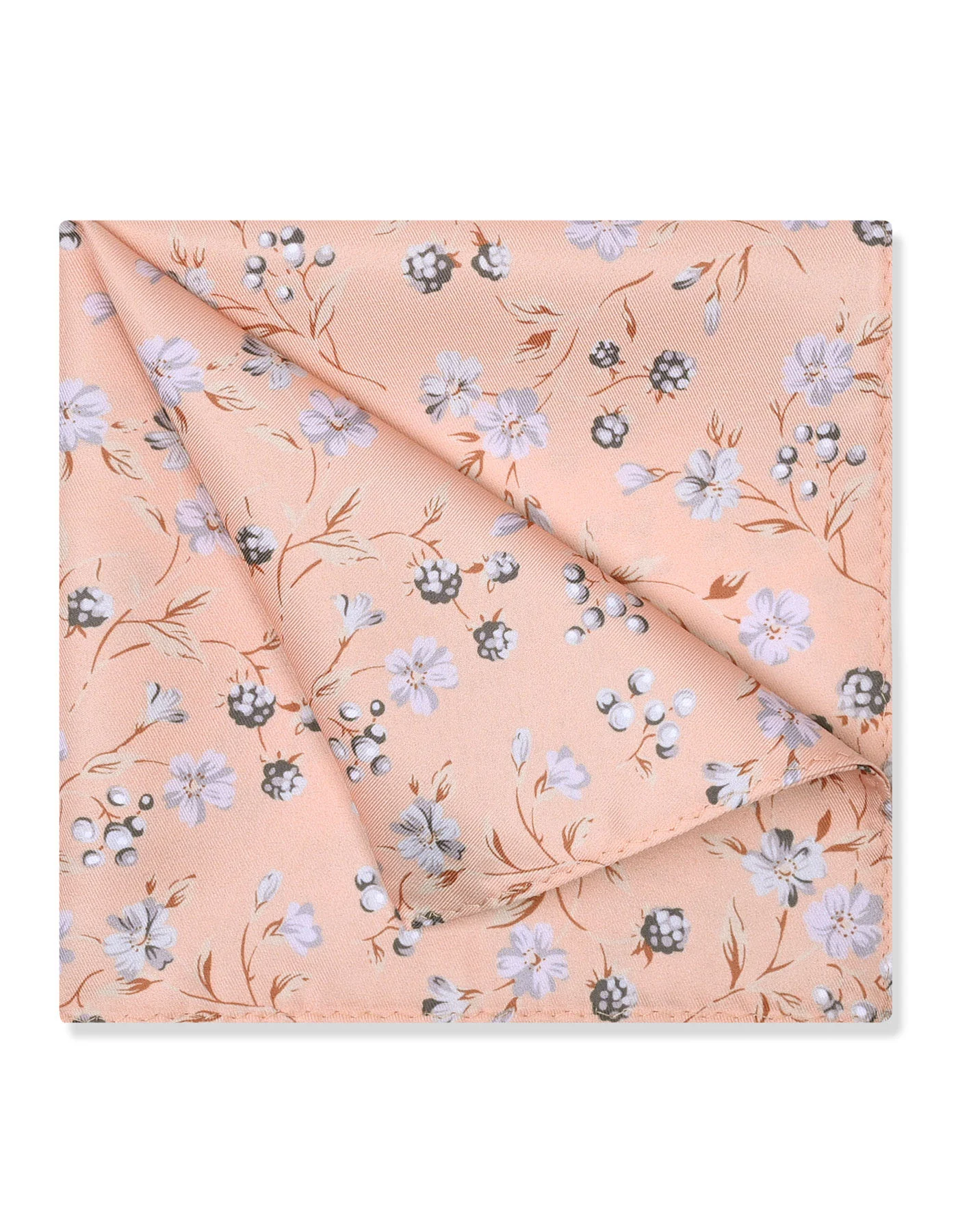 Peach Paisley Pocket Square - Image 3