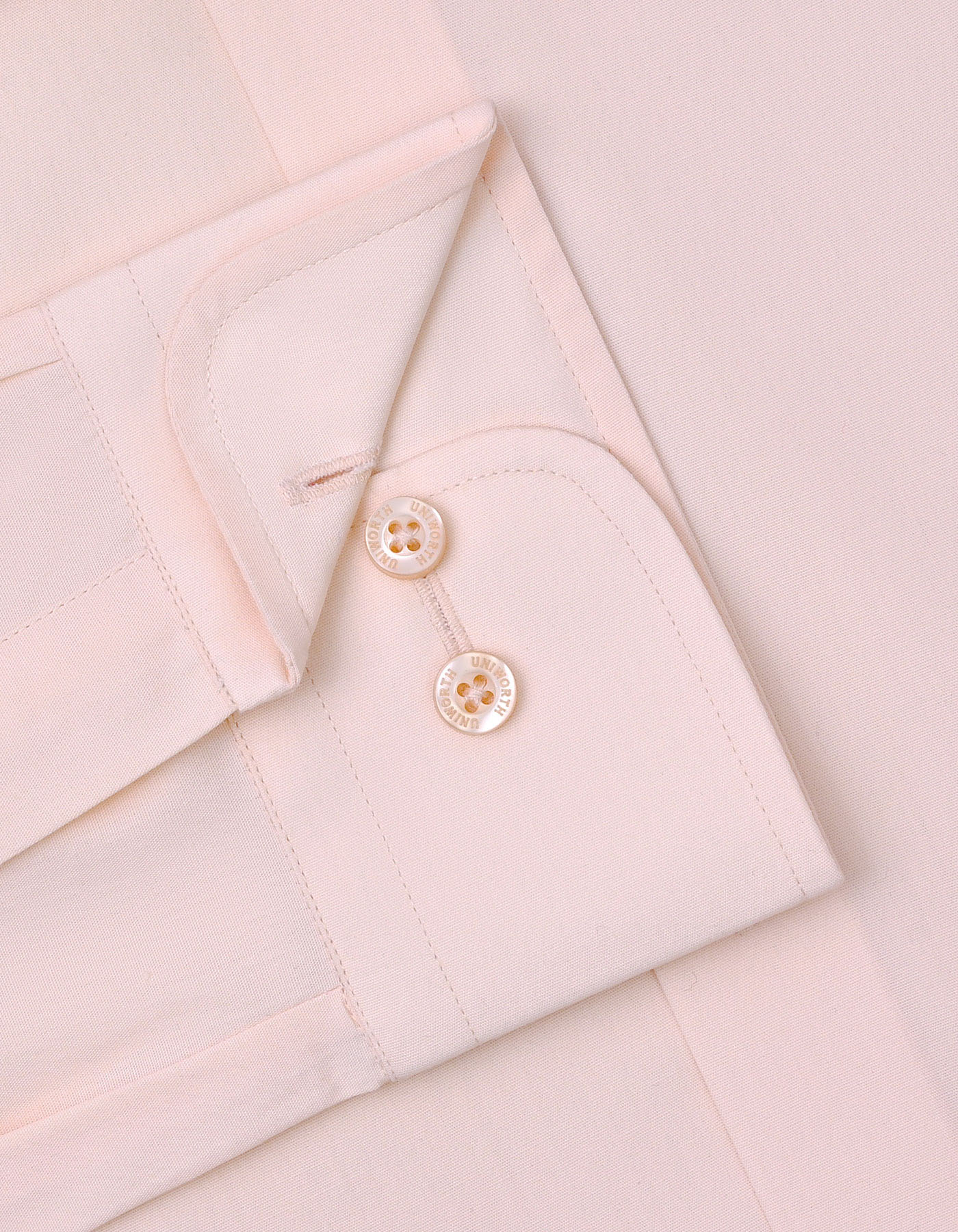 Peach Plain Classic Fit Shirt - Image 3