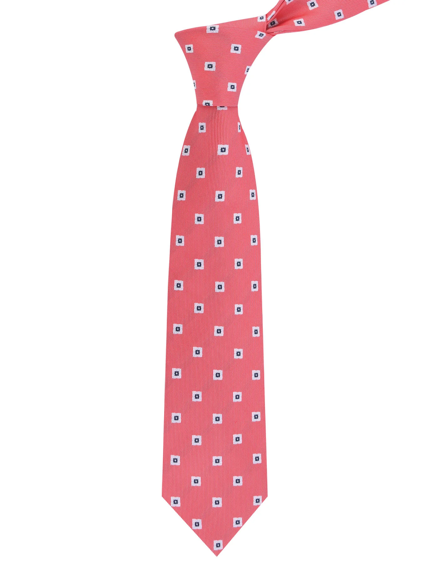 Pink/White Geometric Tie - Image 2