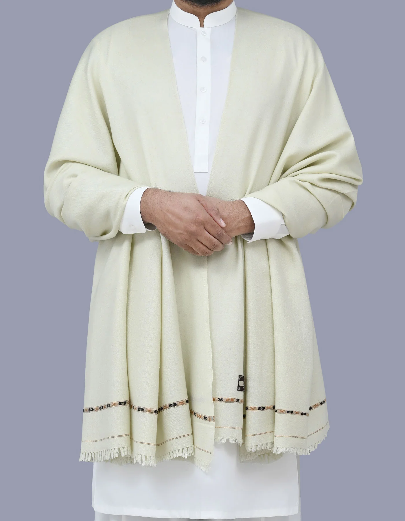 Pista Green Plain 100% Acrylic Men Shawl