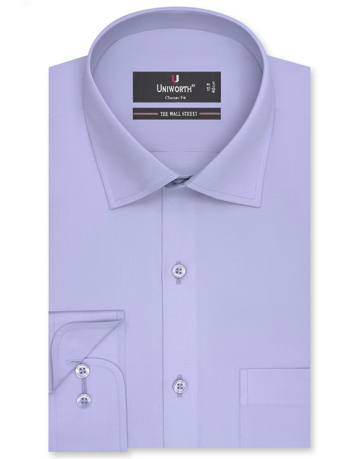 Plain Grey Classic Fit Shirt - Image 4