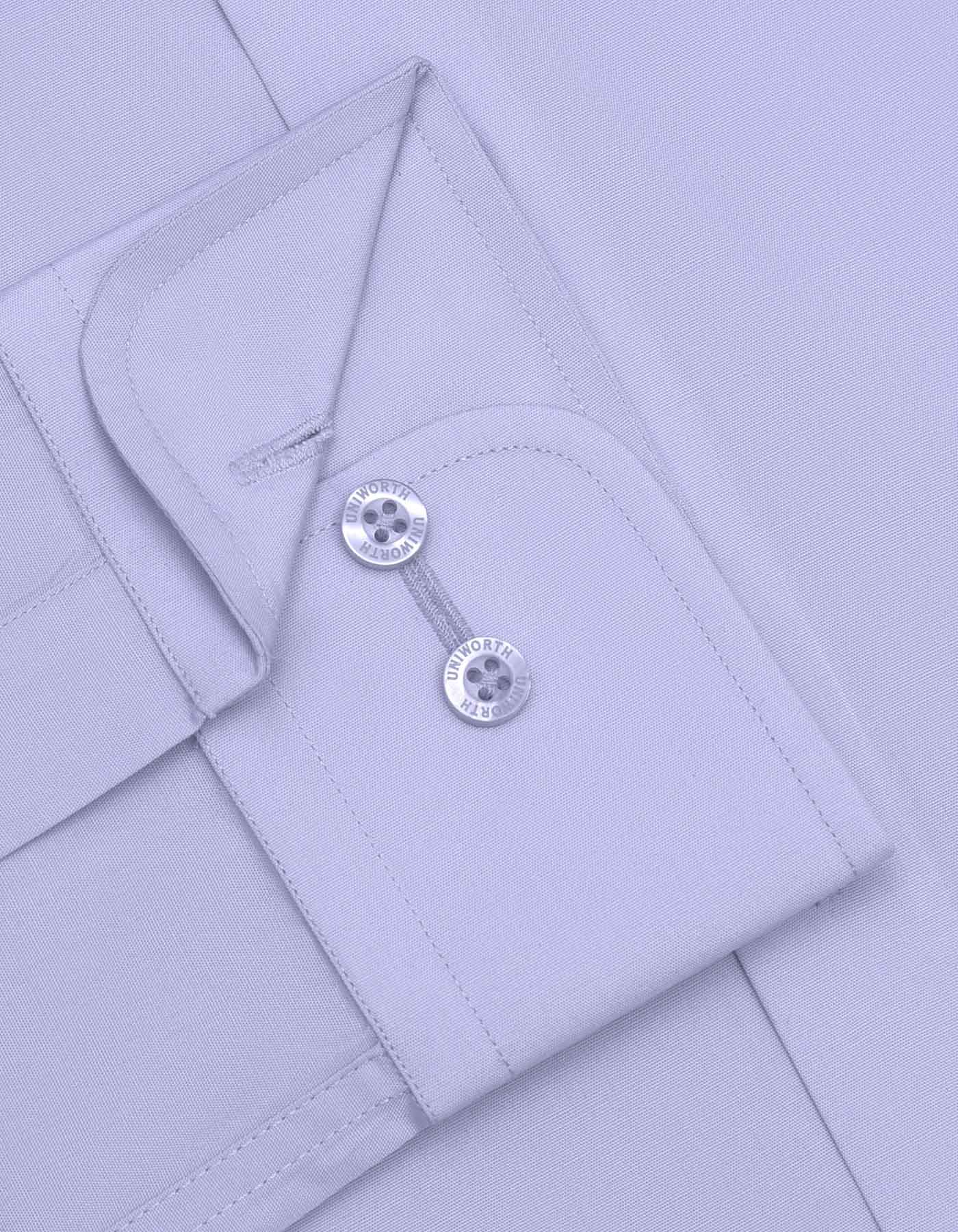 Plain Grey Classic Fit Shirt - Image 5