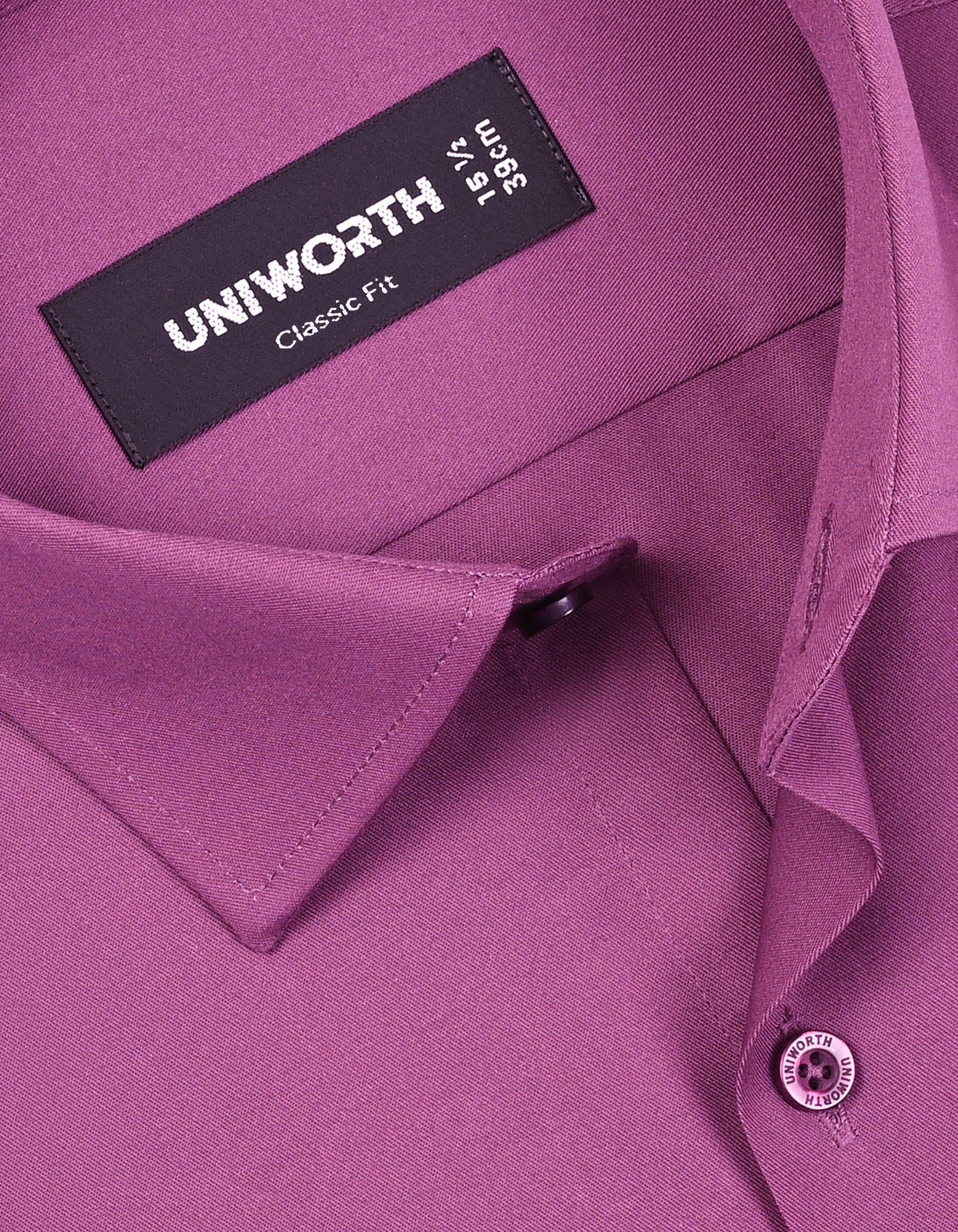 Plum Plain Classic Fit Shirt - Image 2