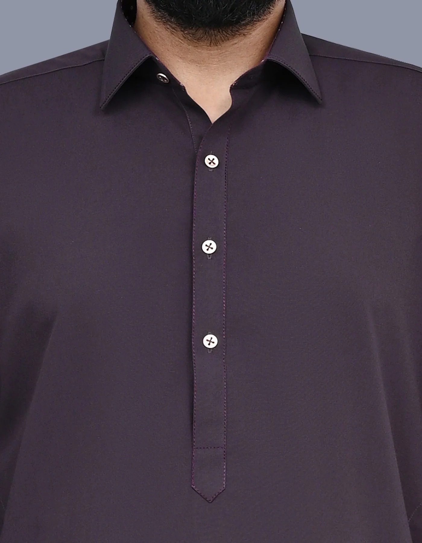 Plum Plain Kameez Shalwar - Image 2