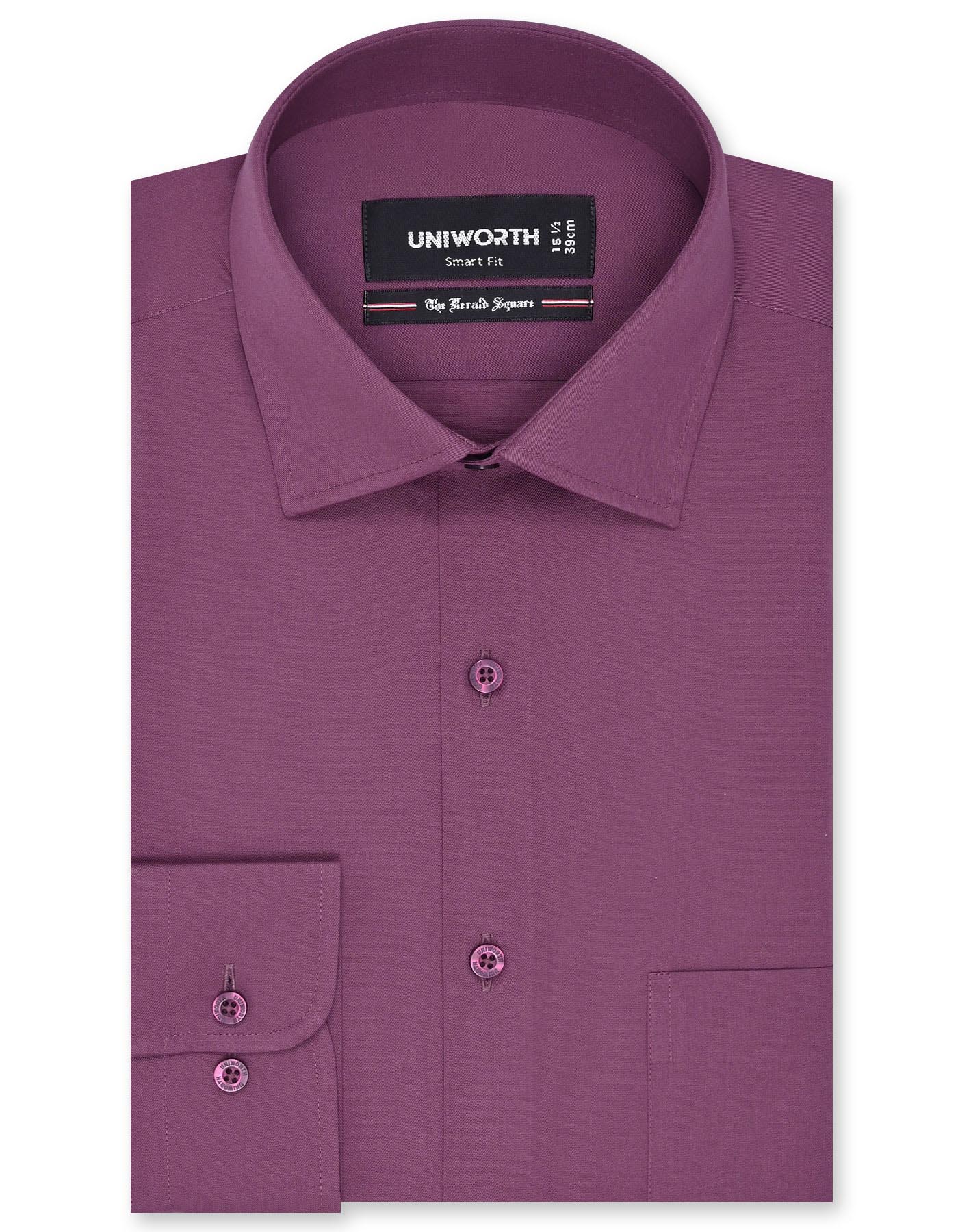 Plum Plain Smart Fit Shirt