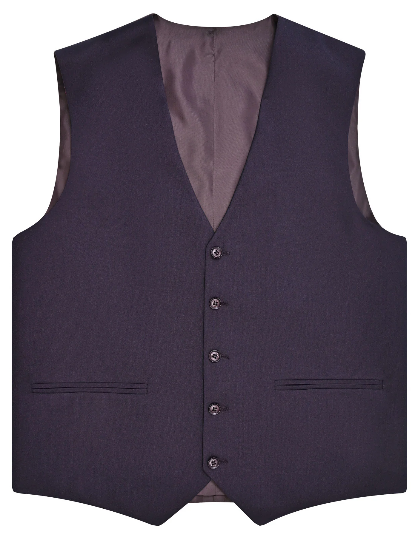 Plum Texture Classic Fit Suit - Image 3